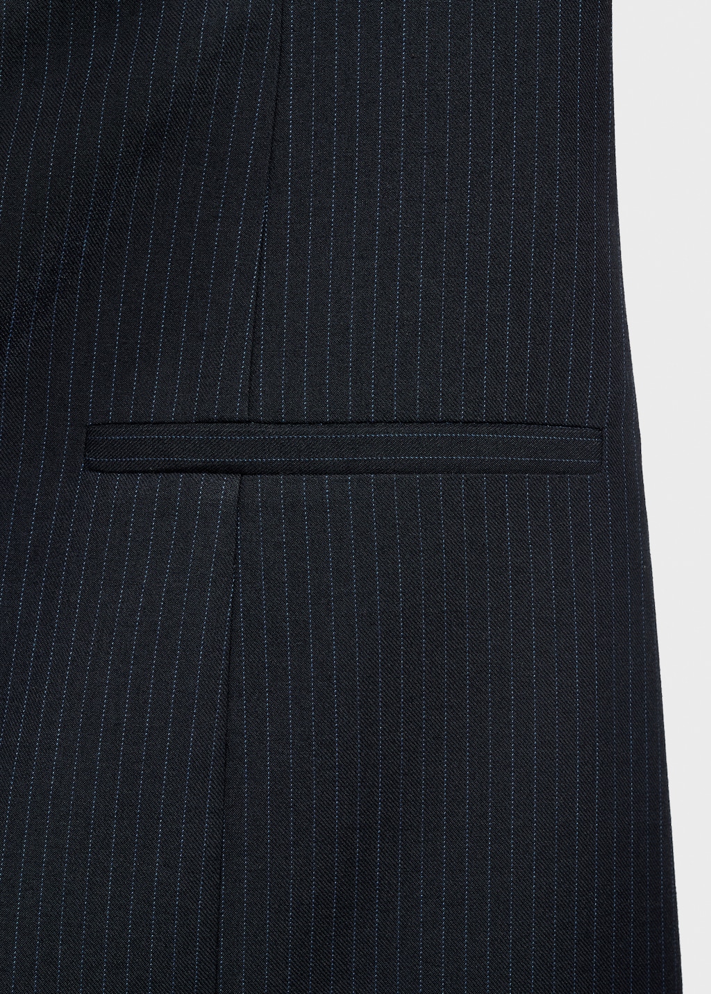 Pinstripe dress with hidden buttons