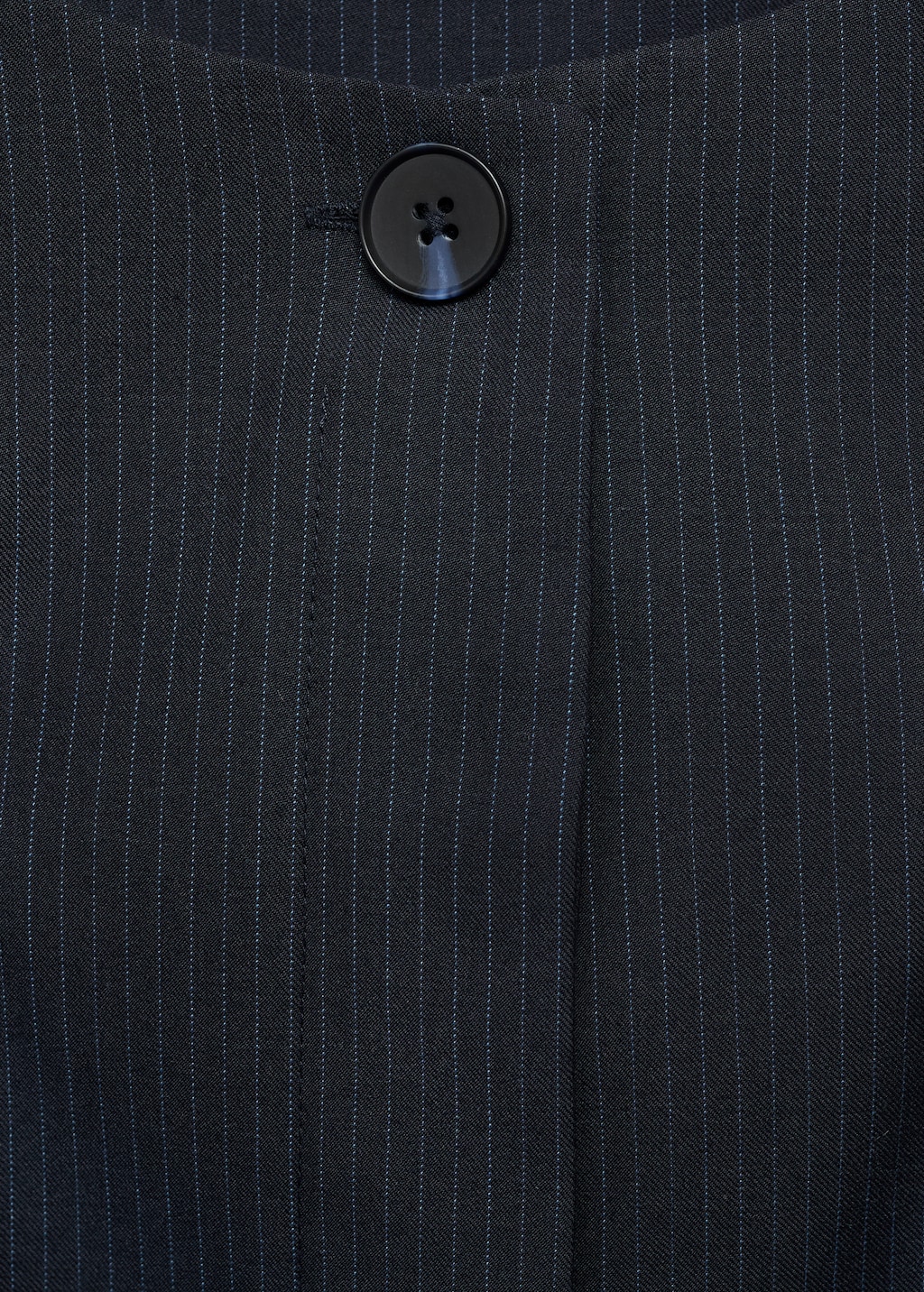 Pinstripe dress with hidden buttons