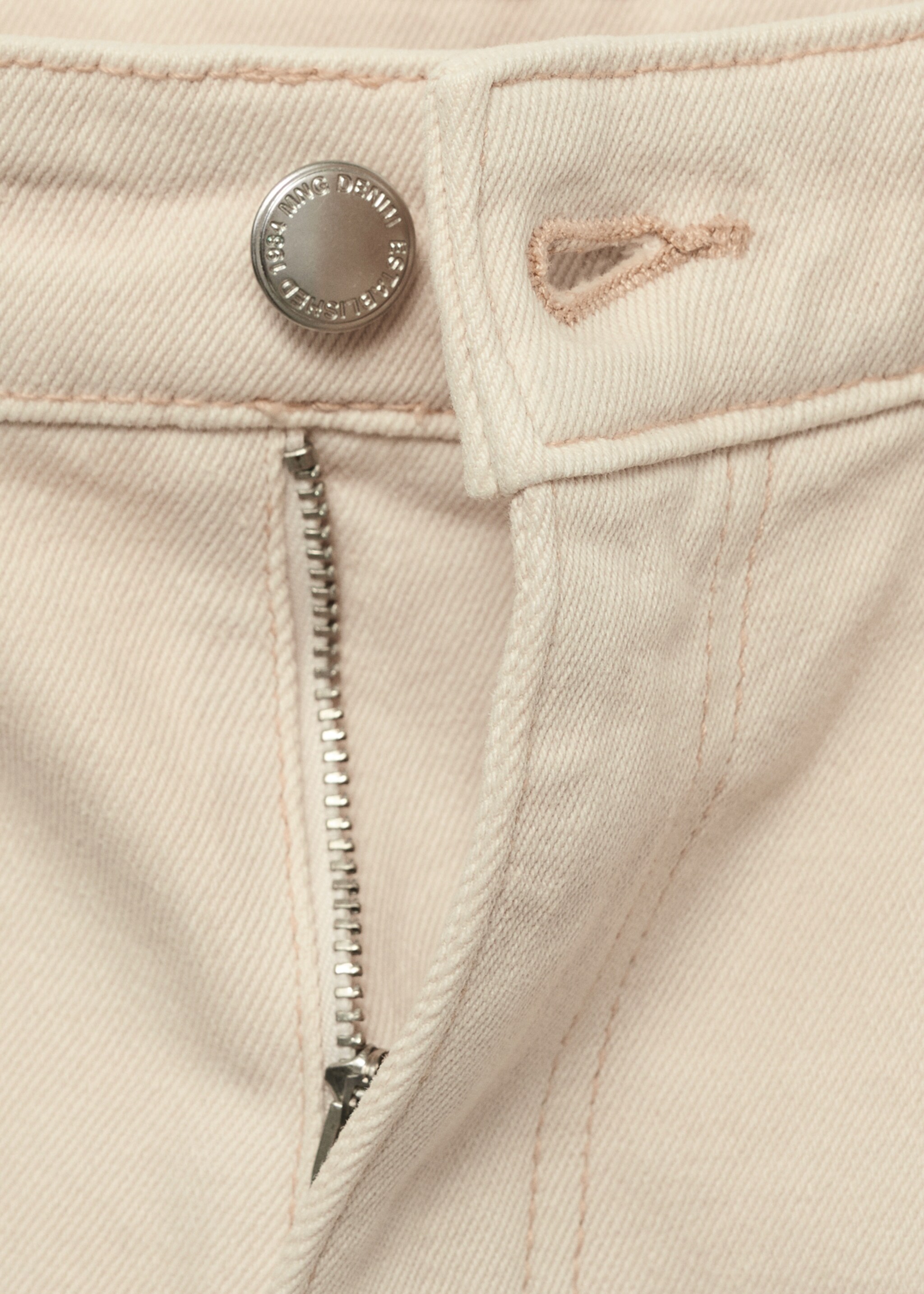 Mid-rise flared jeans - Details of the article 0, Ecru. Ref: 17084090-00.
