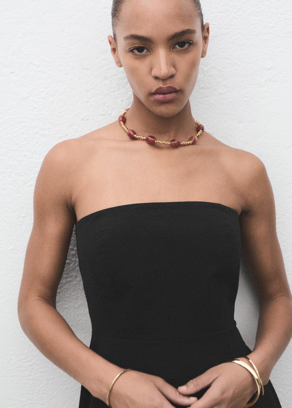 Long strapless dress