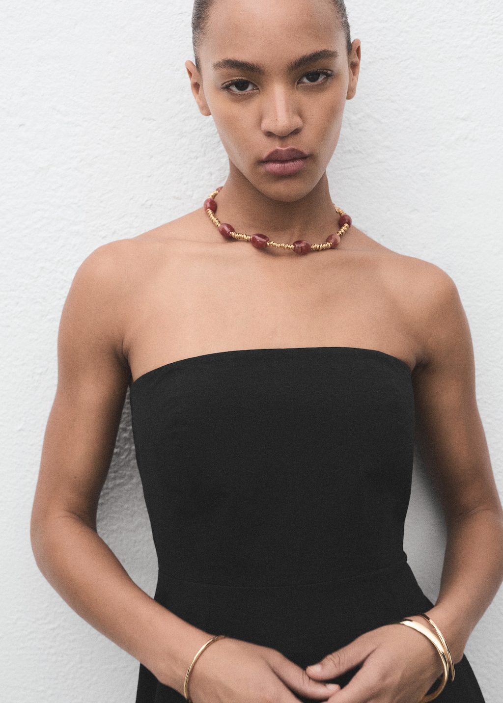 Long strapless dress