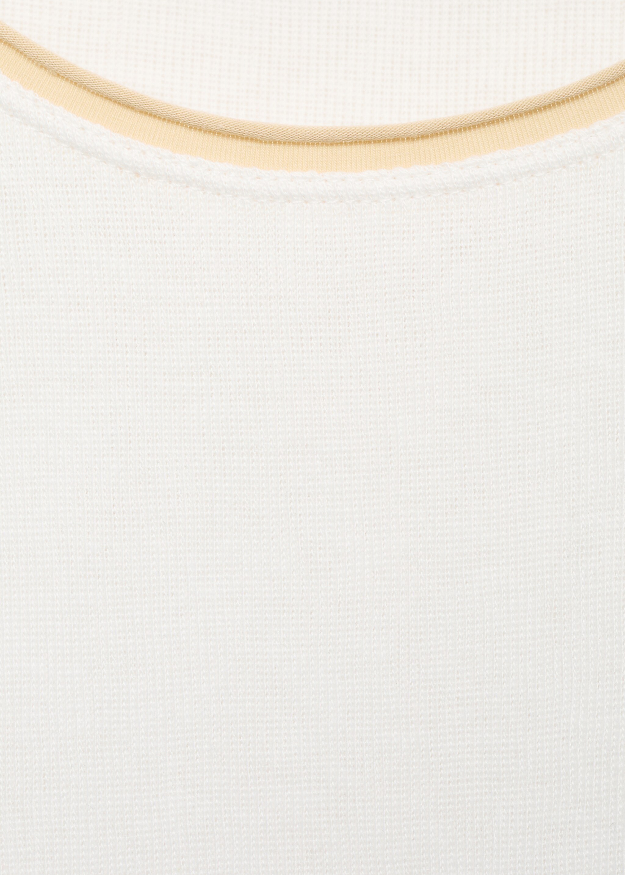 Combined cotton t-shirt - Details of the article 0, Ecru. Ref: 17084093-00.