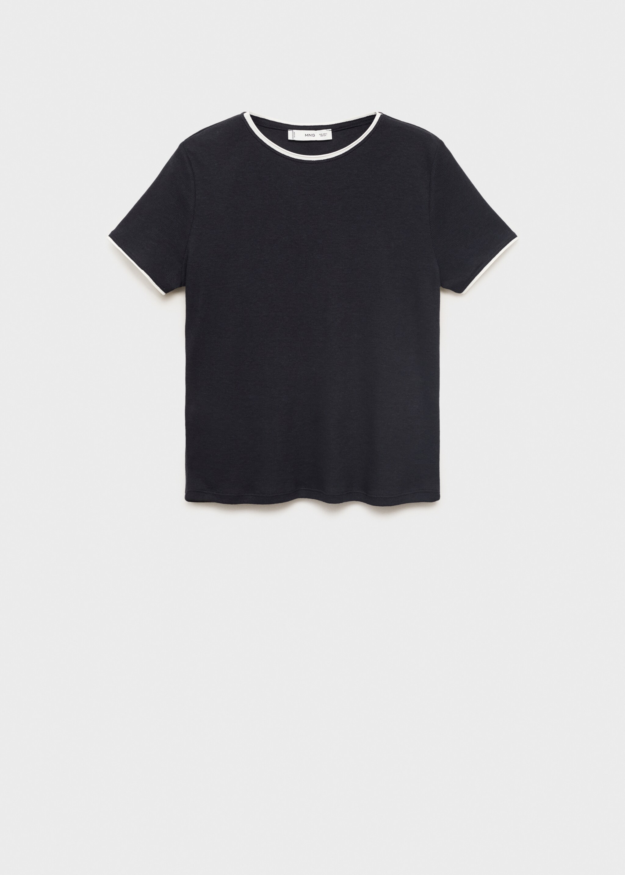 Combined cotton t-shirt - Article without model, Navy. Ref: 17084093-00.
