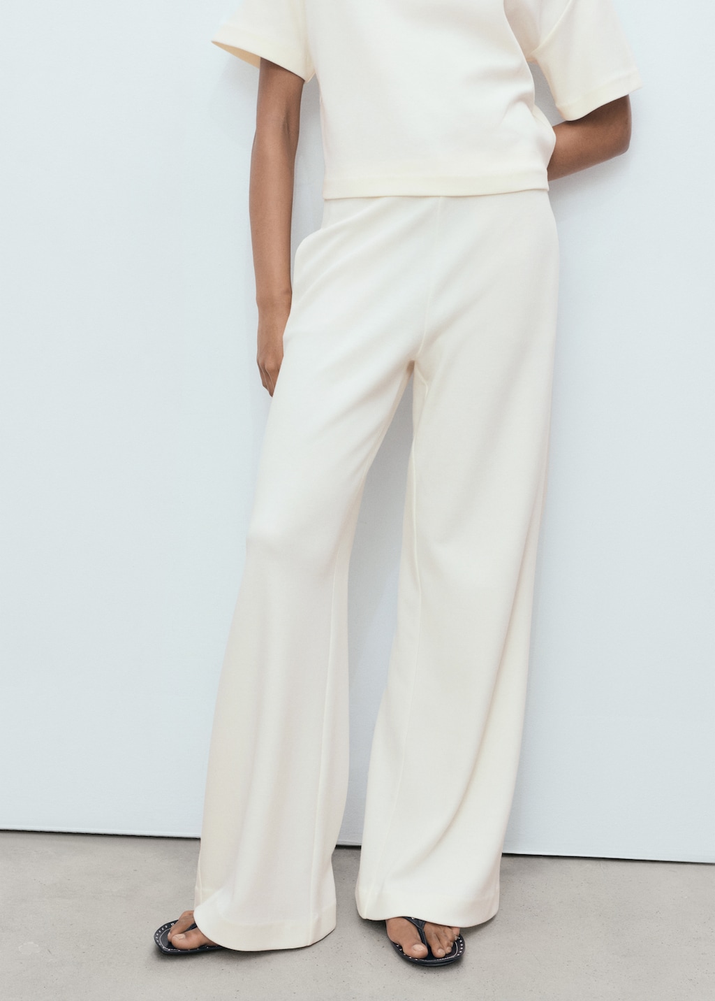 Straight-fit cotton pants - Women | MANGO USA