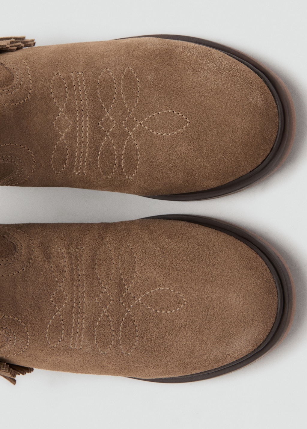 Fringed leather boots