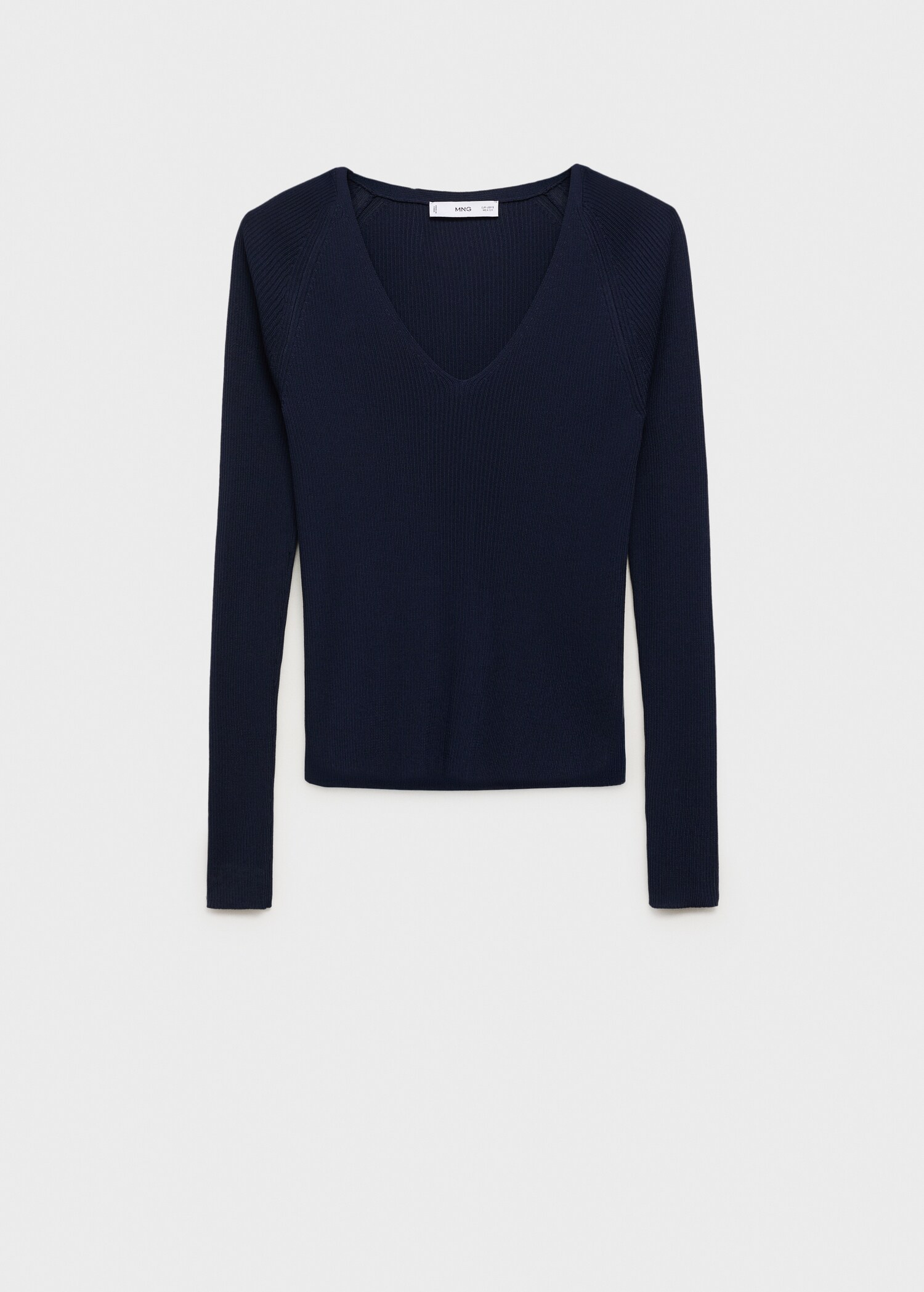 Jersey canalé cuello pico - Artículo sin modelo