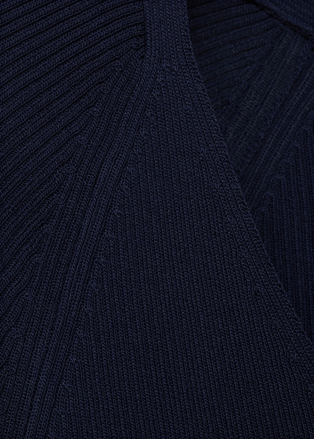 V-neck ribbed knit sweater