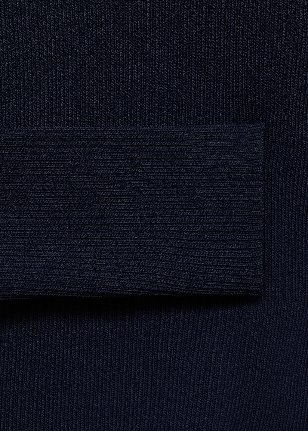 V-neck ribbed knit sweater