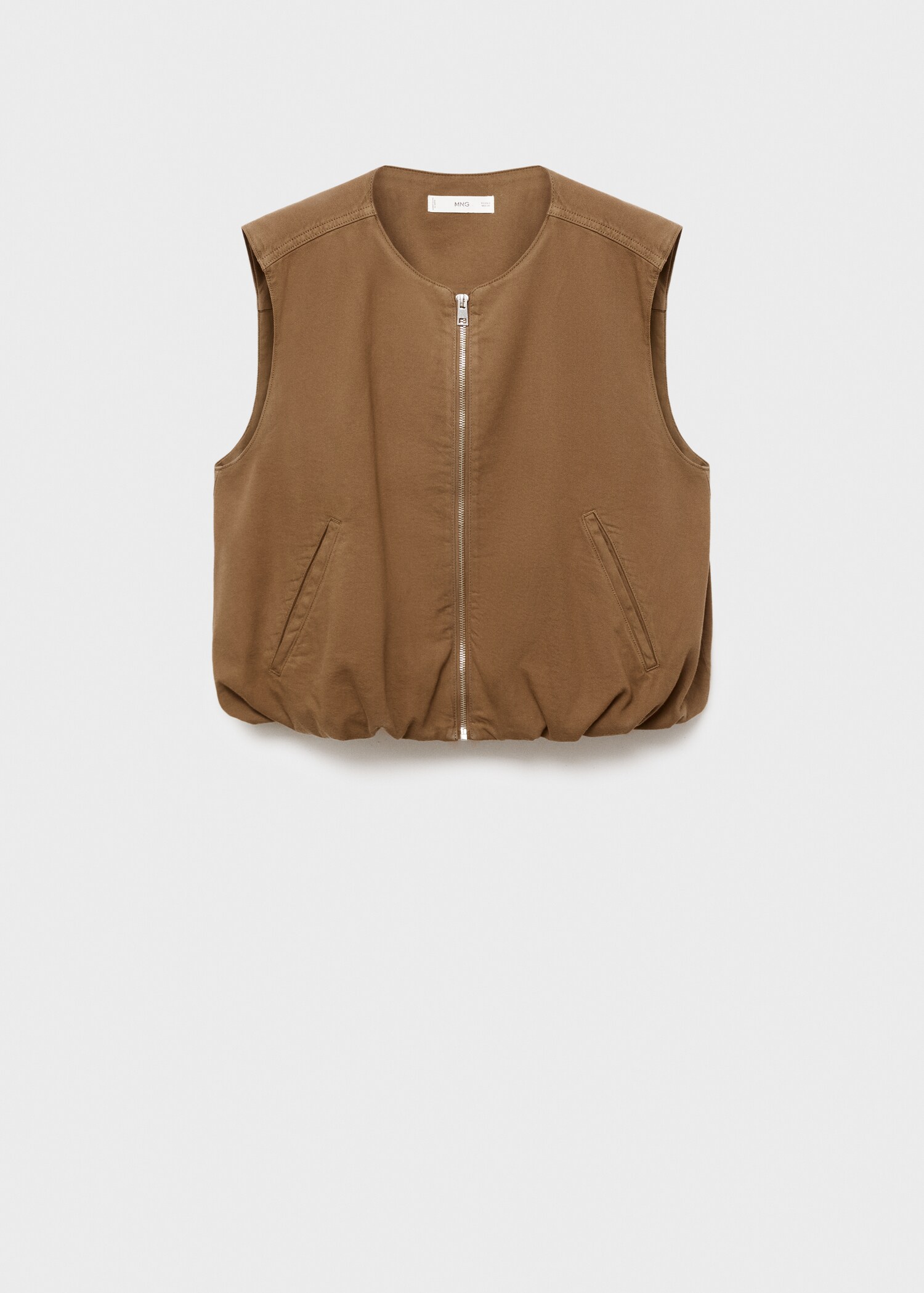 Puffer denim waistcoat - Article without model