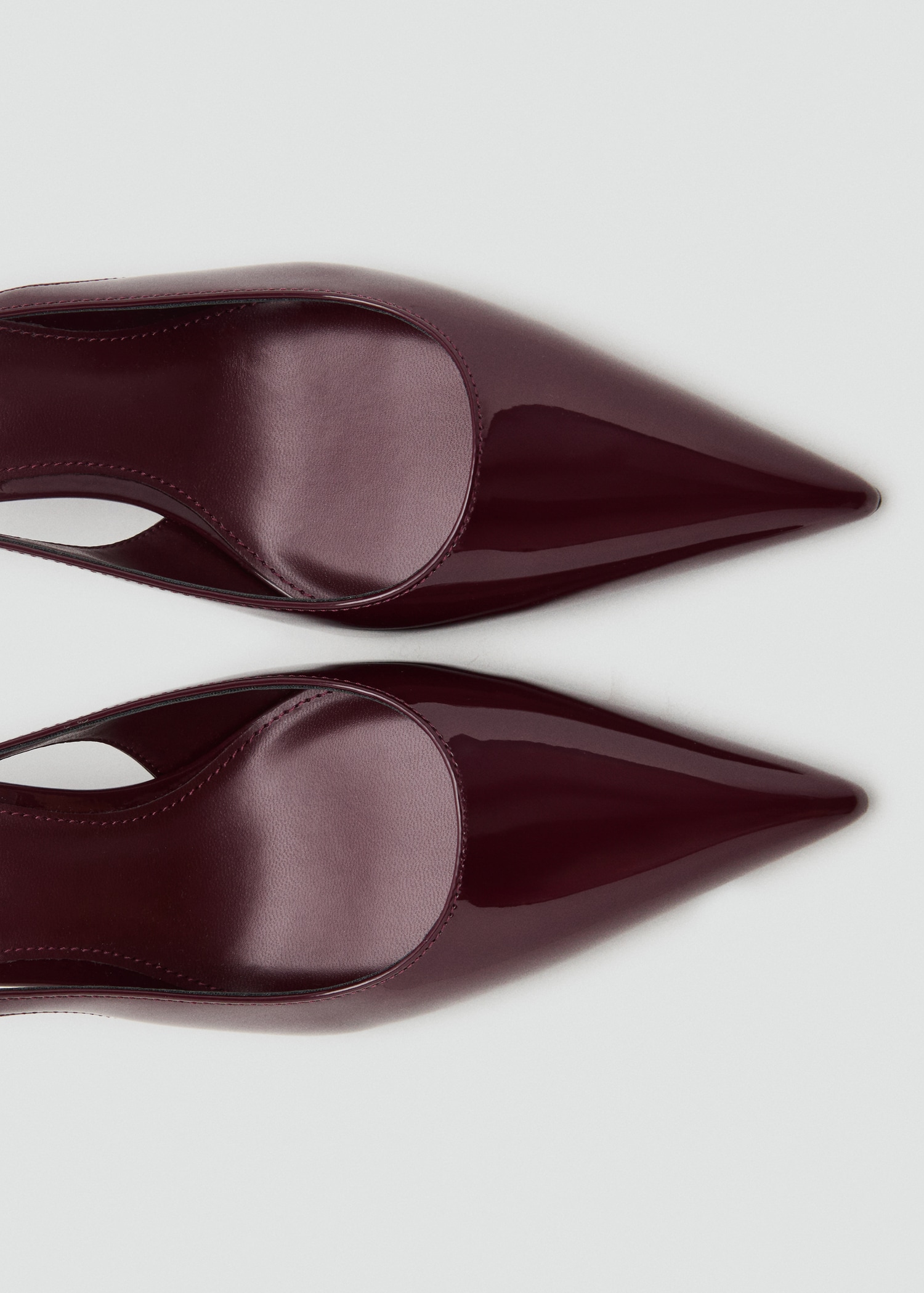 Burdeos Mango Mujer Zapatos Tacon Zapatos Rojo Cereza De Tacón De