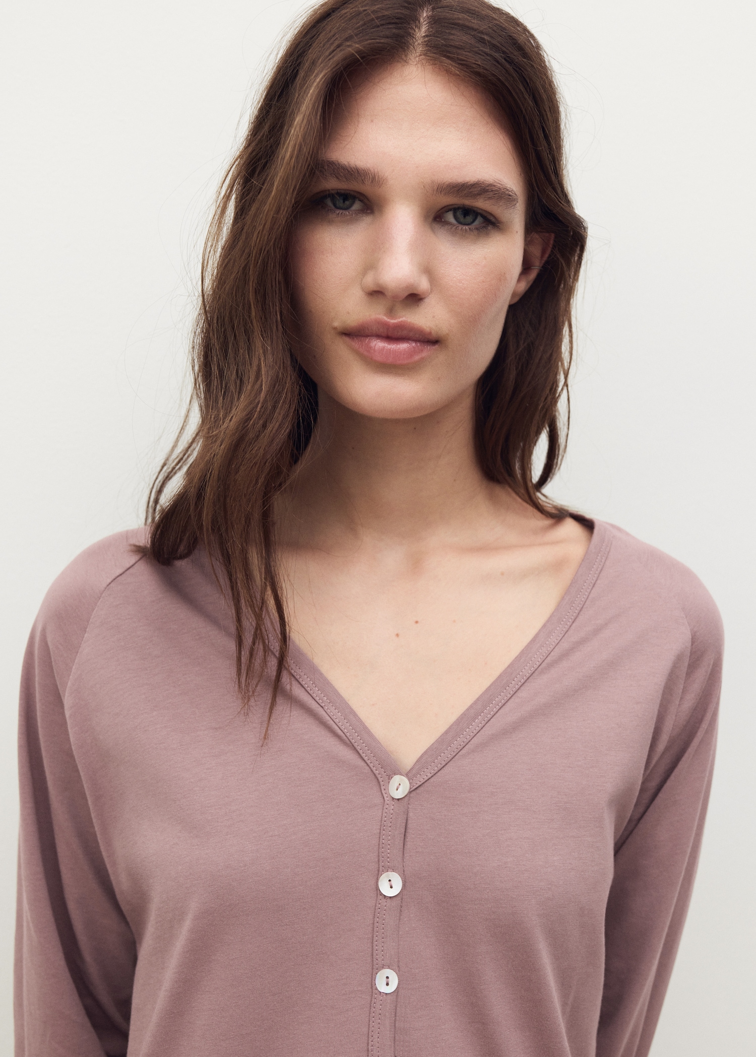 Nuisette coton détails boutons - Plan moyen
