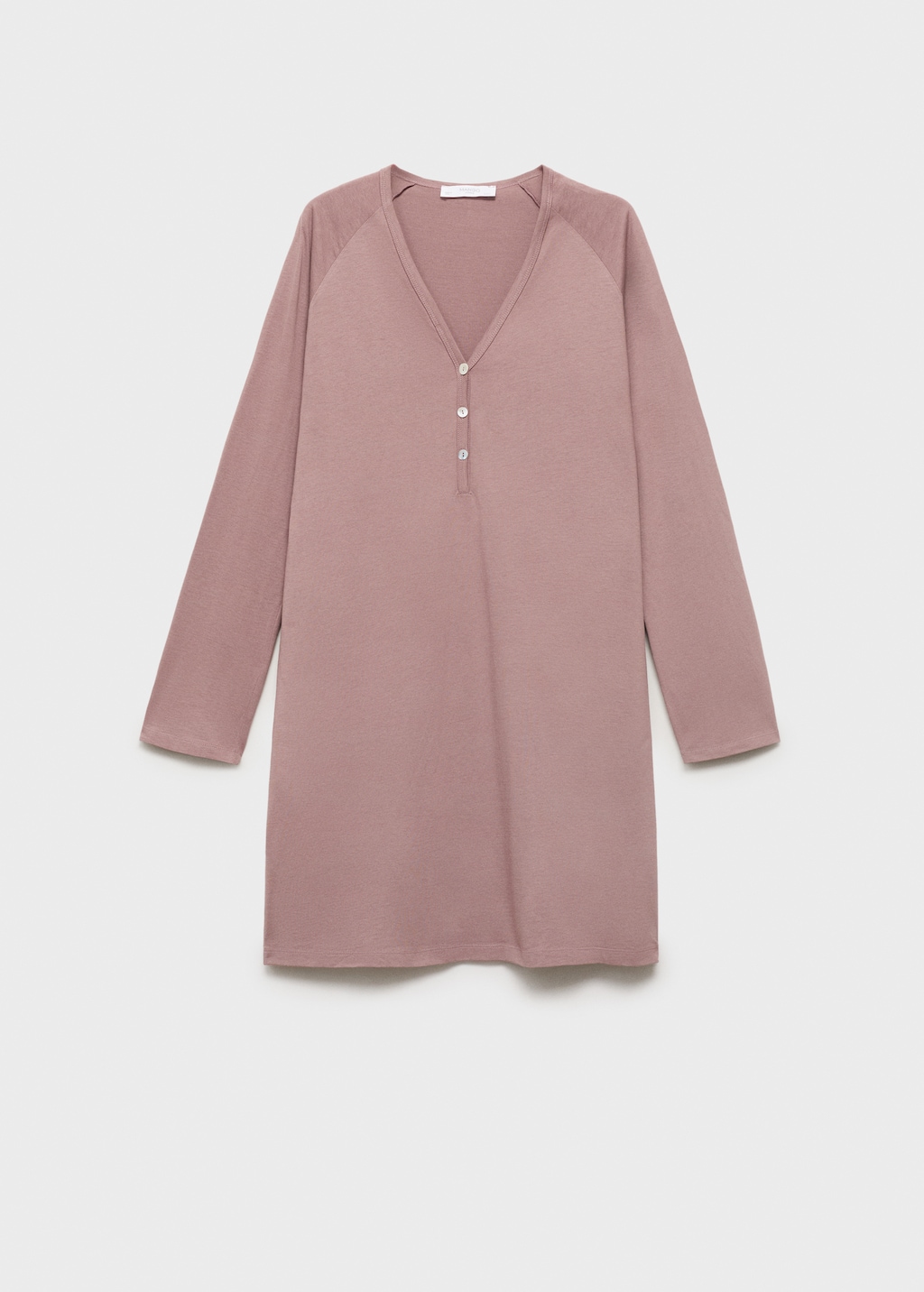 Cotton nightdress with button detail - image 4