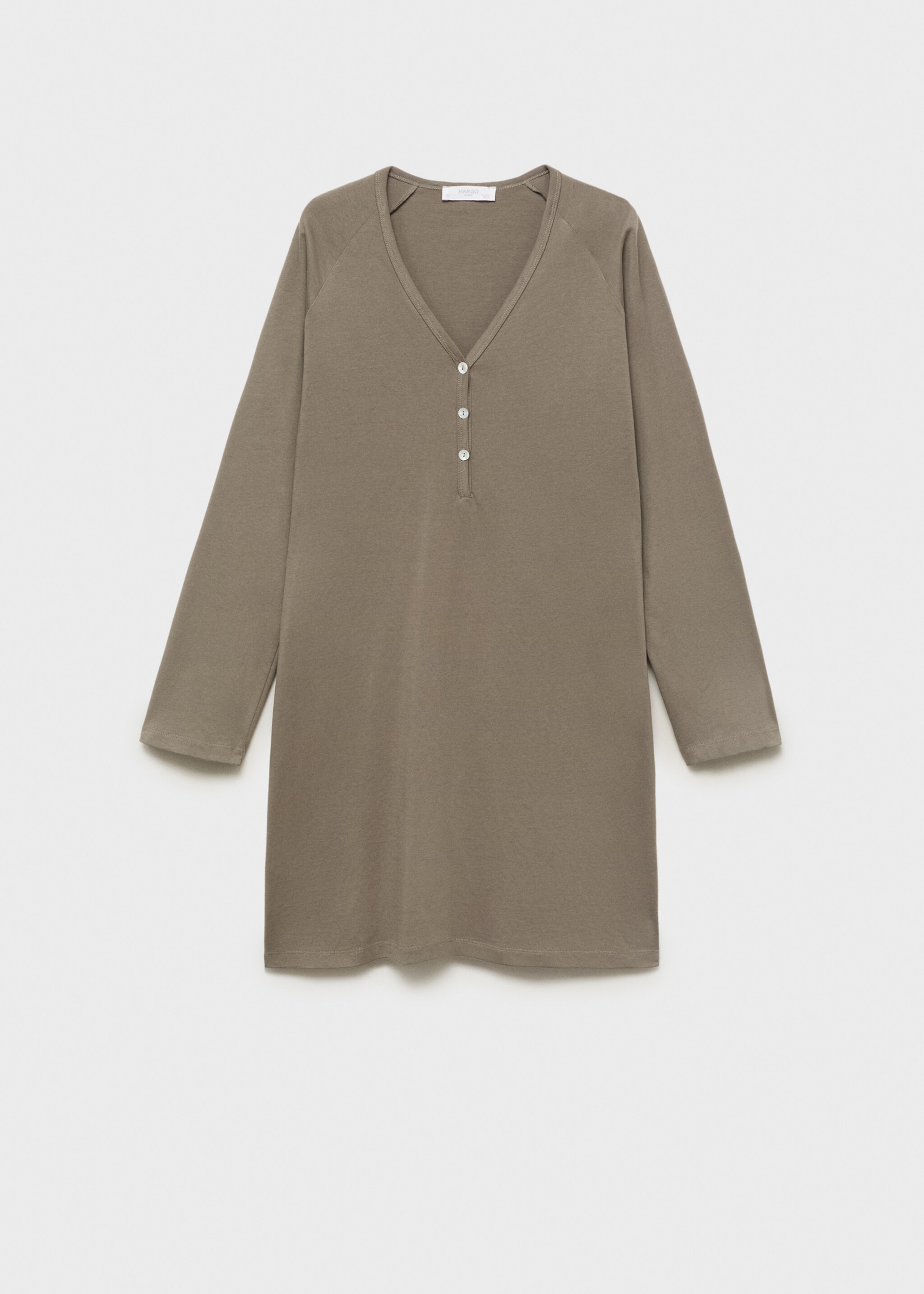 Cotton nightdress with button detail - Article without model