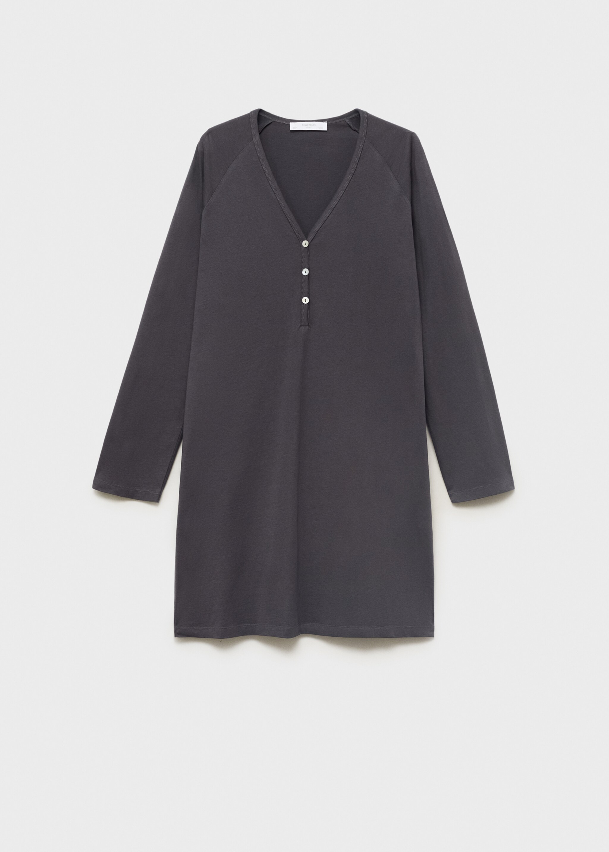 Cotton nightdress with button detail - Article without model