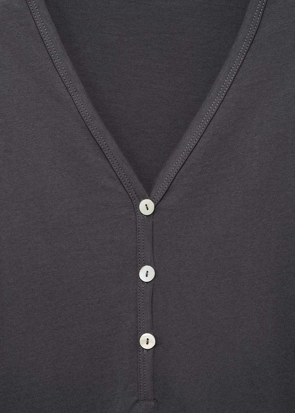 Cotton nightdress with button detail