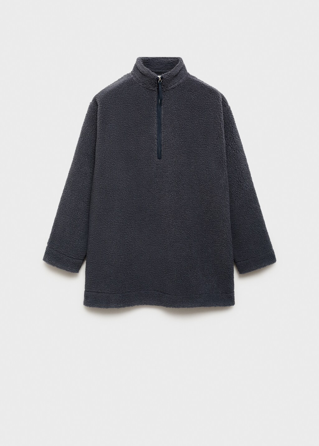 Fleece sweatshirt with zip
