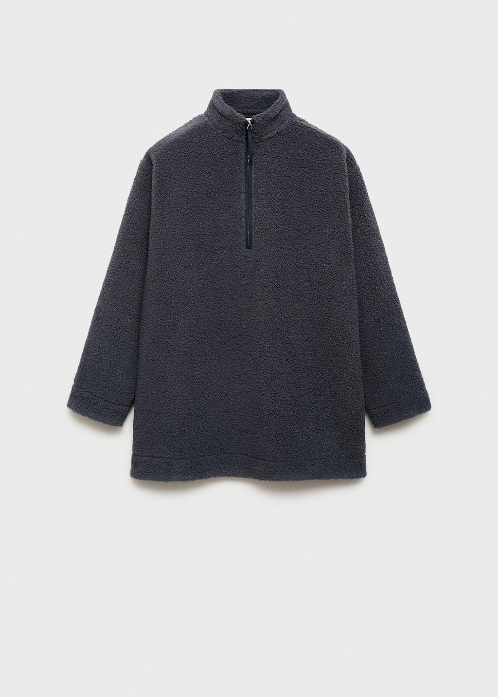 Fleece sweatshirt with zip