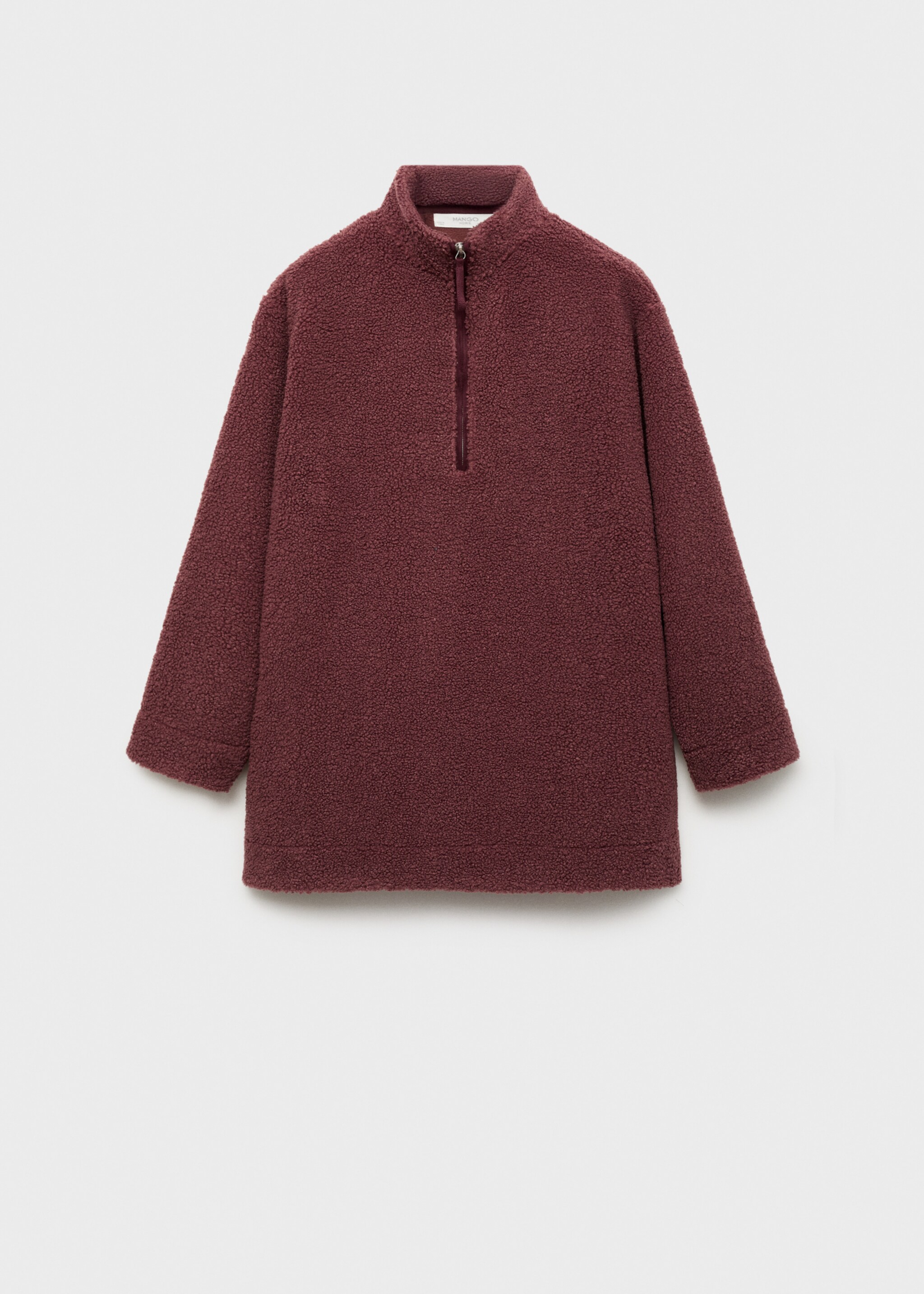 Fleece sweatshirt with zip - Article without model, Russet. Ref: 17084104-00.