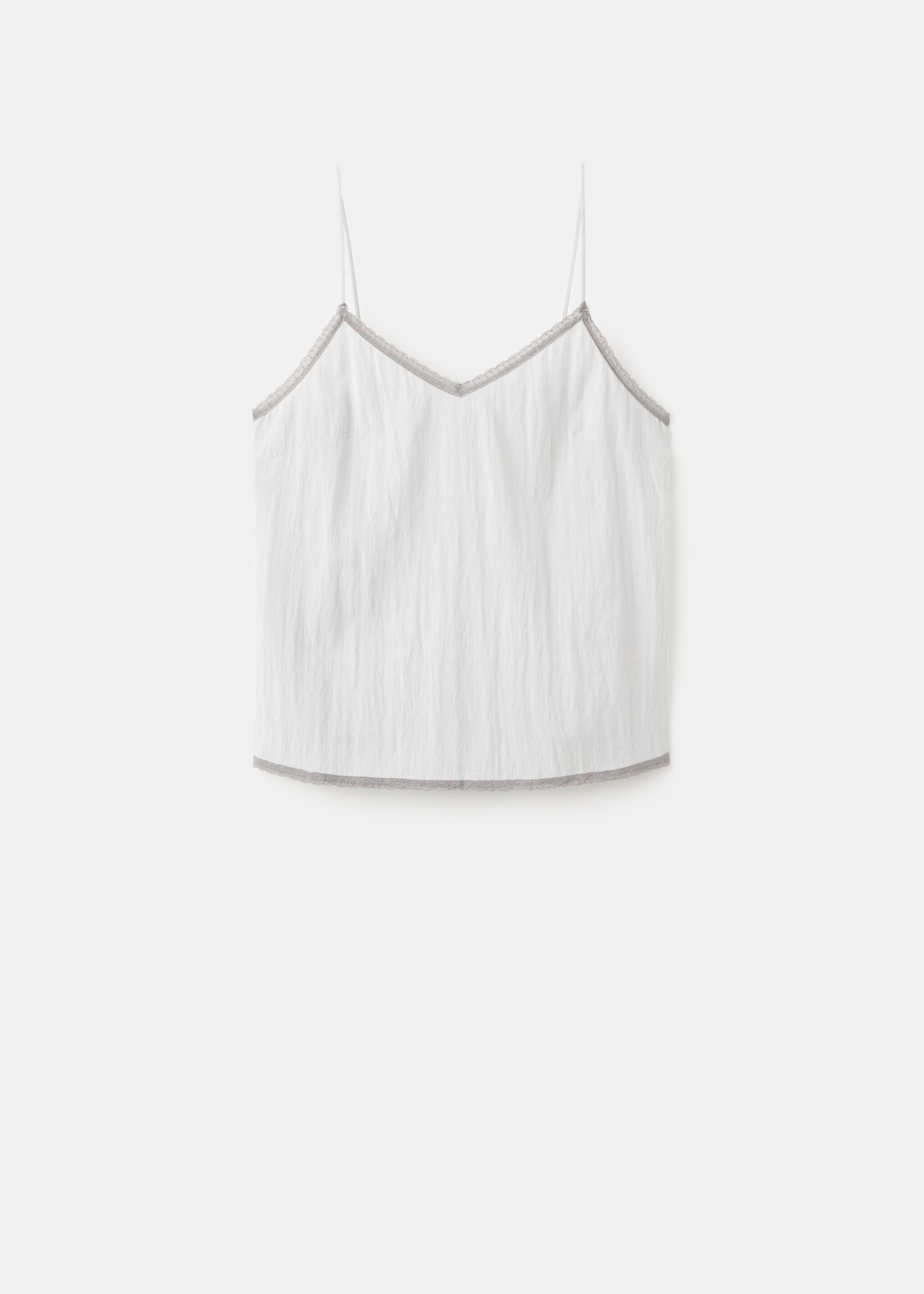 Lace nightgown with straps - Article without model, Light/Pastel Grey. Ref: 17084105-00.