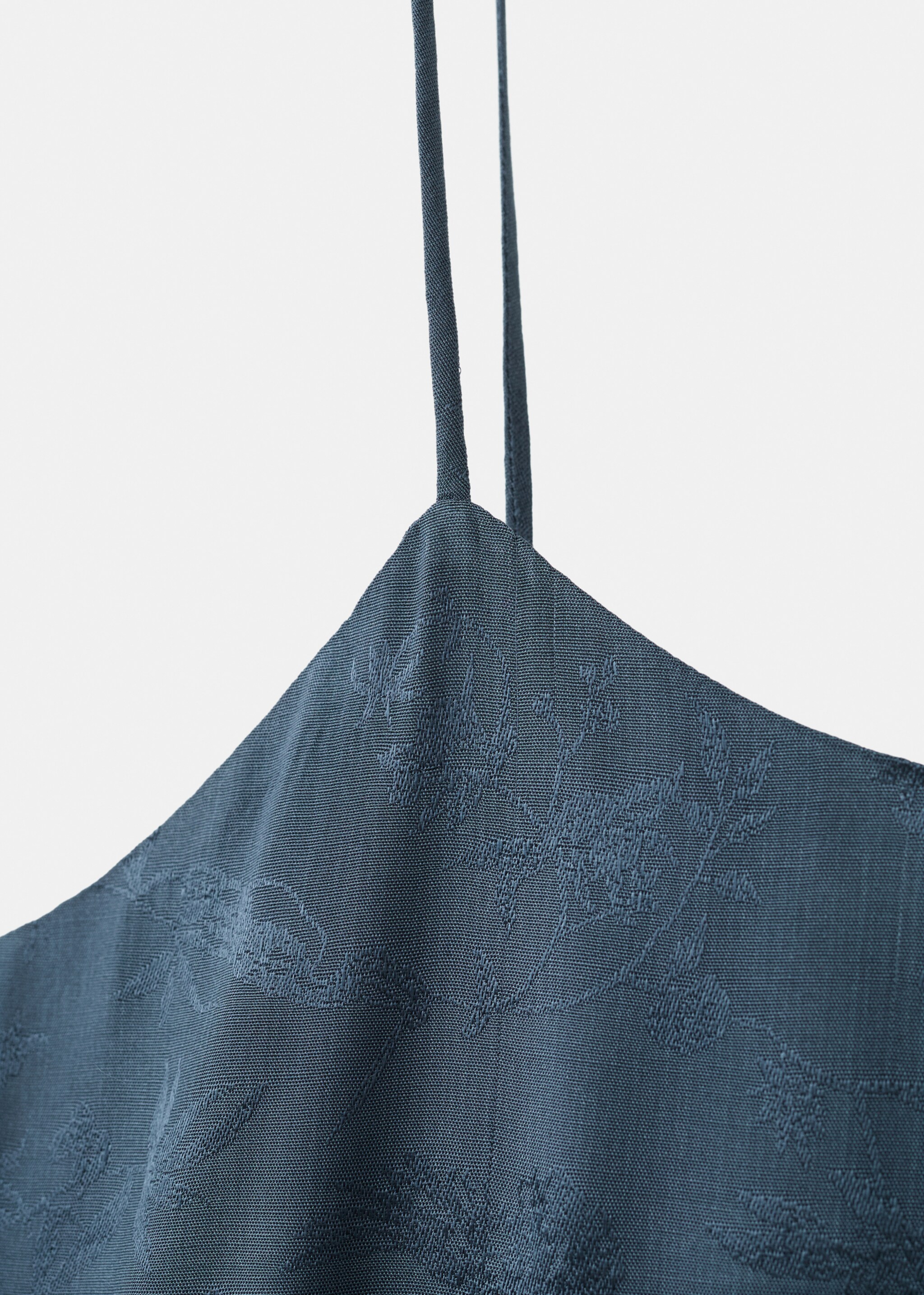 Camisón jacquard satén - Detalle del artículo 0, Azul noche. Ref: 17084107-00.