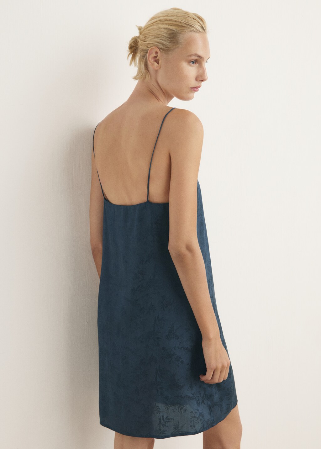 Jacquard satin nightdress - image 3