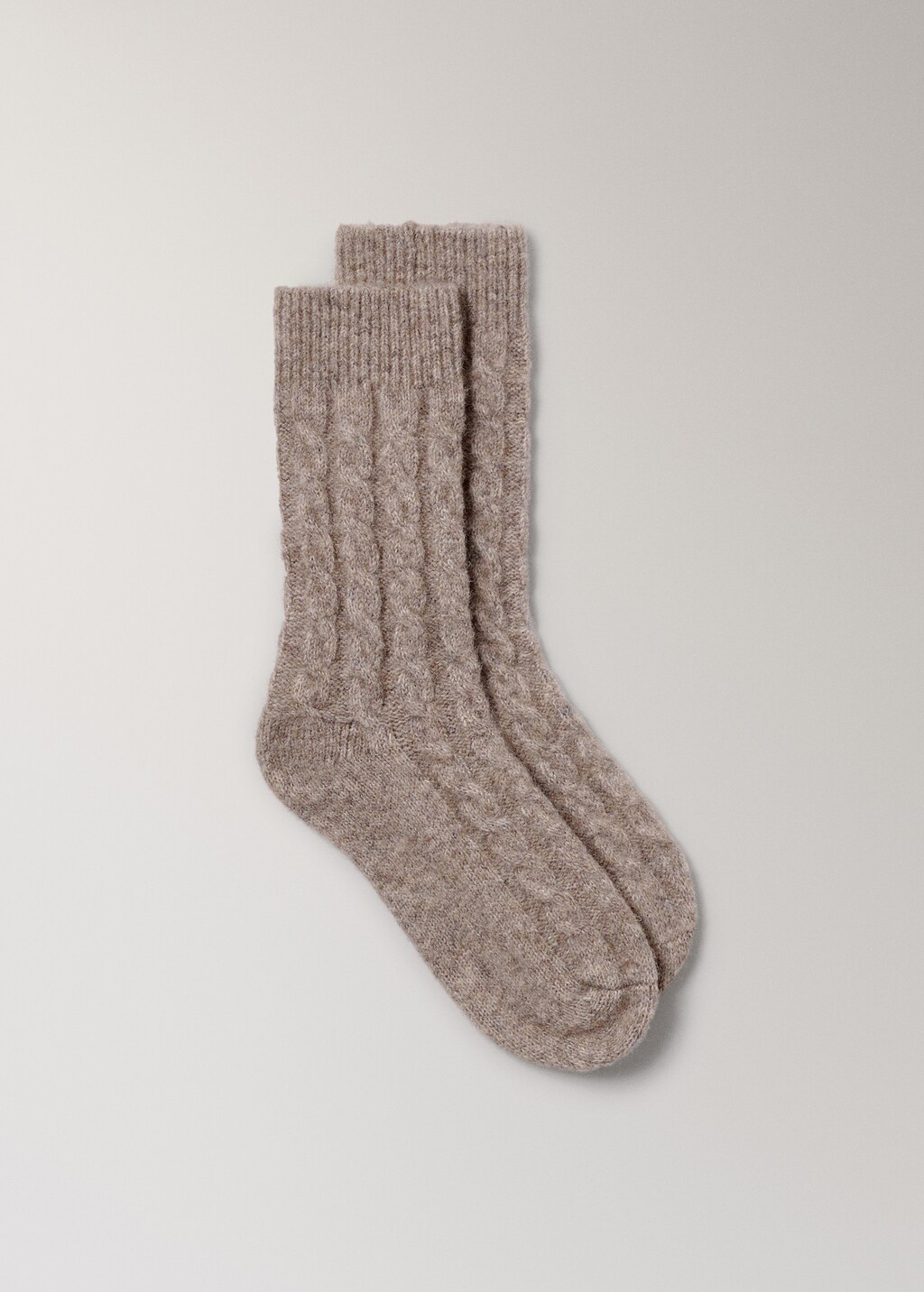 Chunky-knitted braided socks