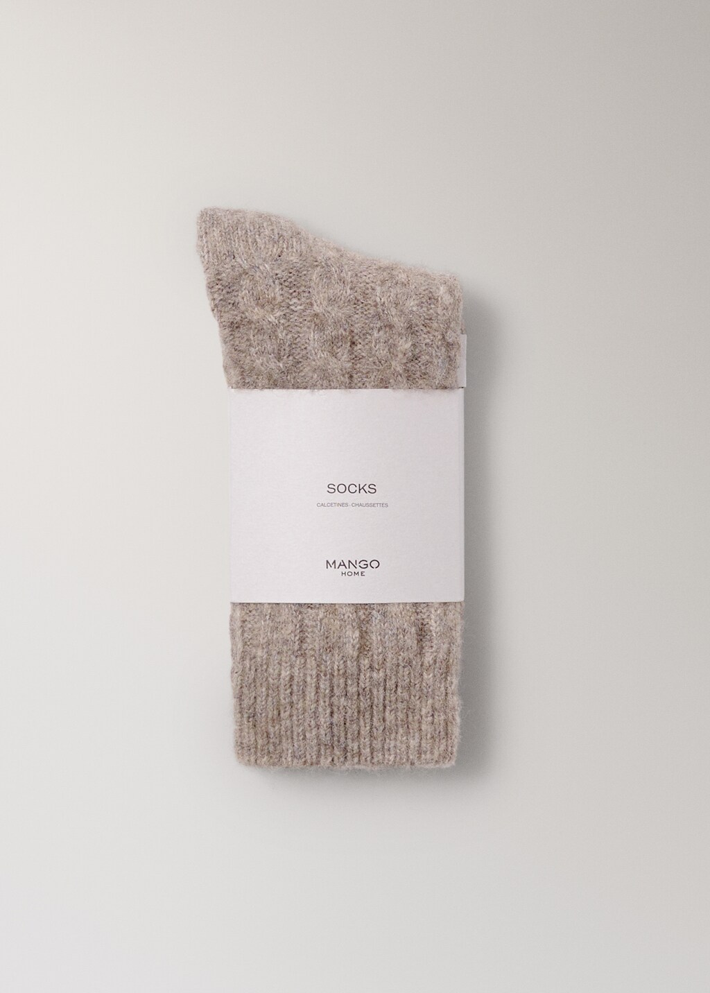 Chunky-knitted braided socks