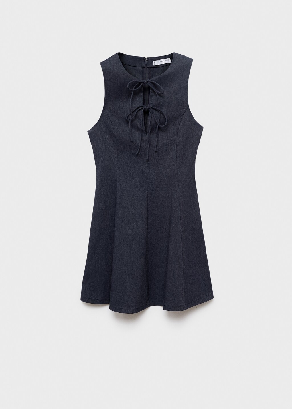 Mango Denim-effect dress with bows