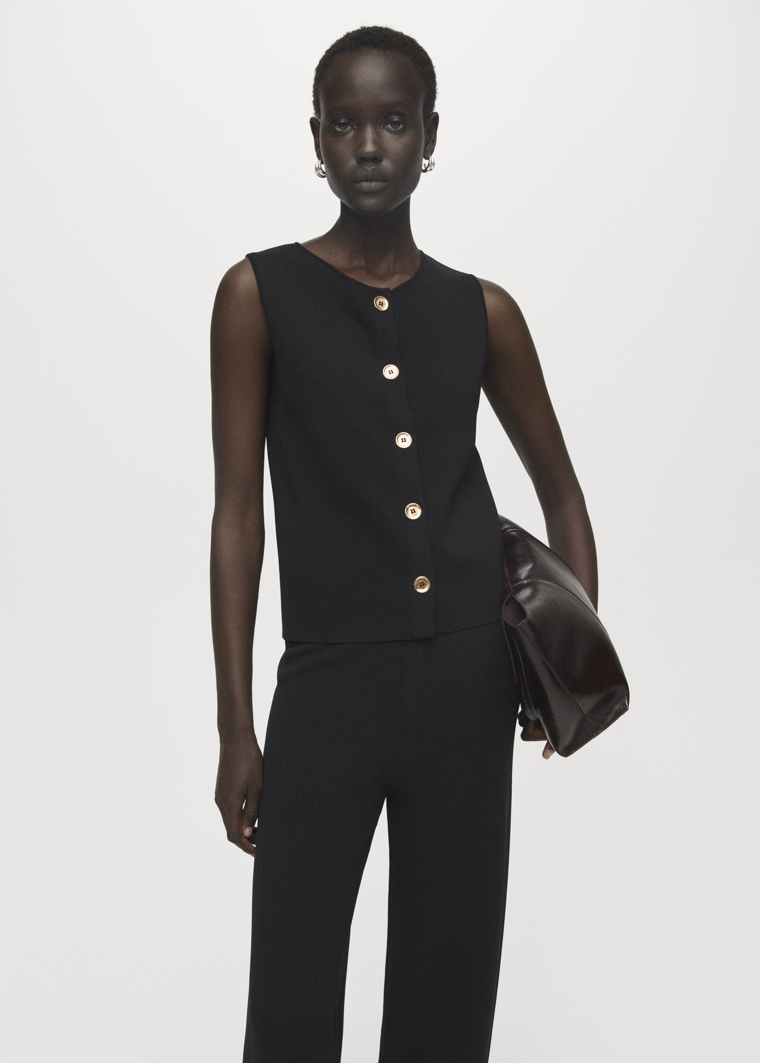 Knitted trousers with elastic waistband - Women | MANGO United Kingdom