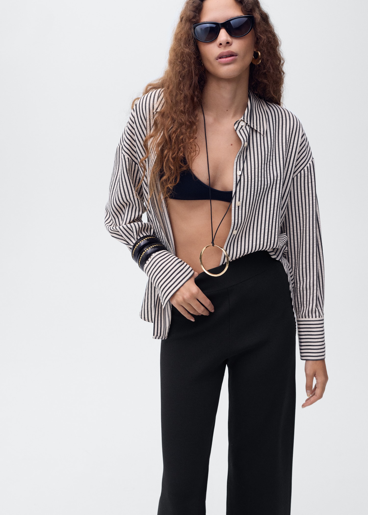 Knitted pants with elastic waistband - Details of the article 2