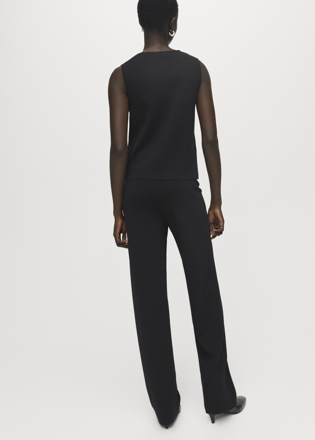 Knitted pants with elastic waistband - image 3