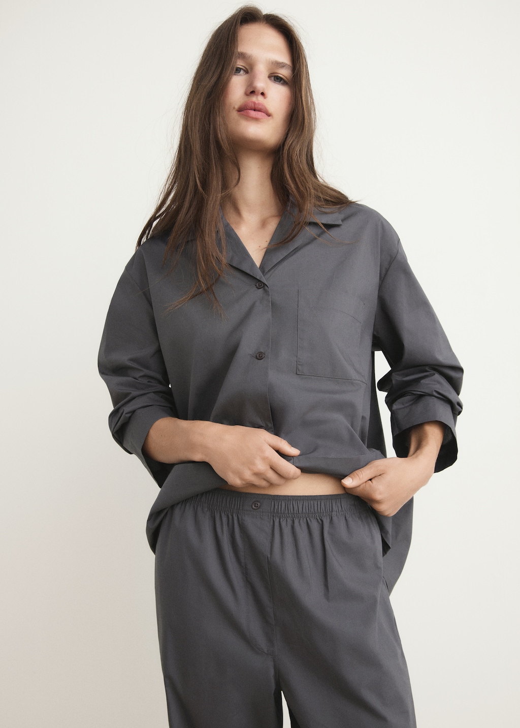 Poplin pajama bottoms - image 4