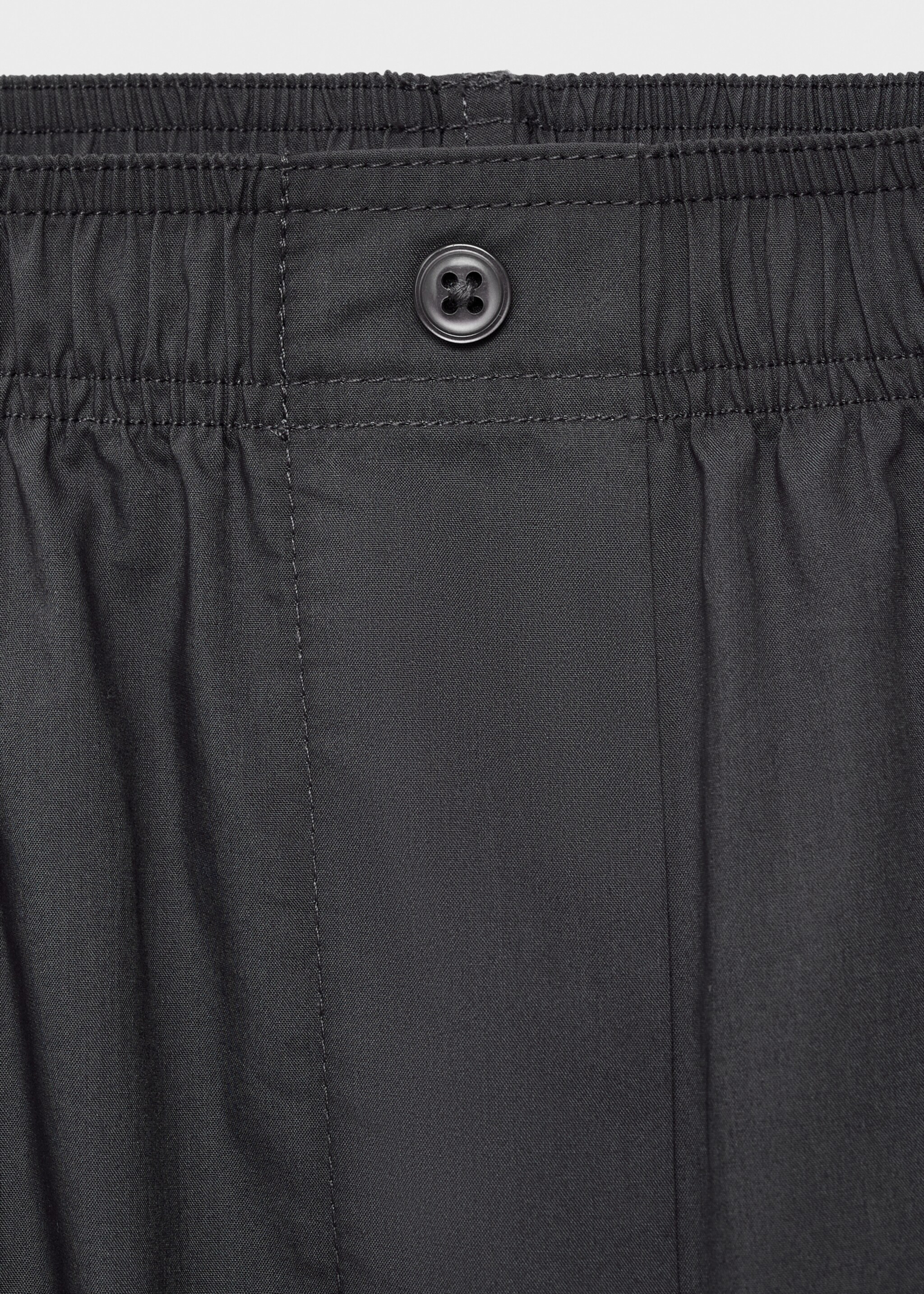 Poplin pyjama bottoms - Details of the article 8, Charcoal. Ref: 17084117-00.