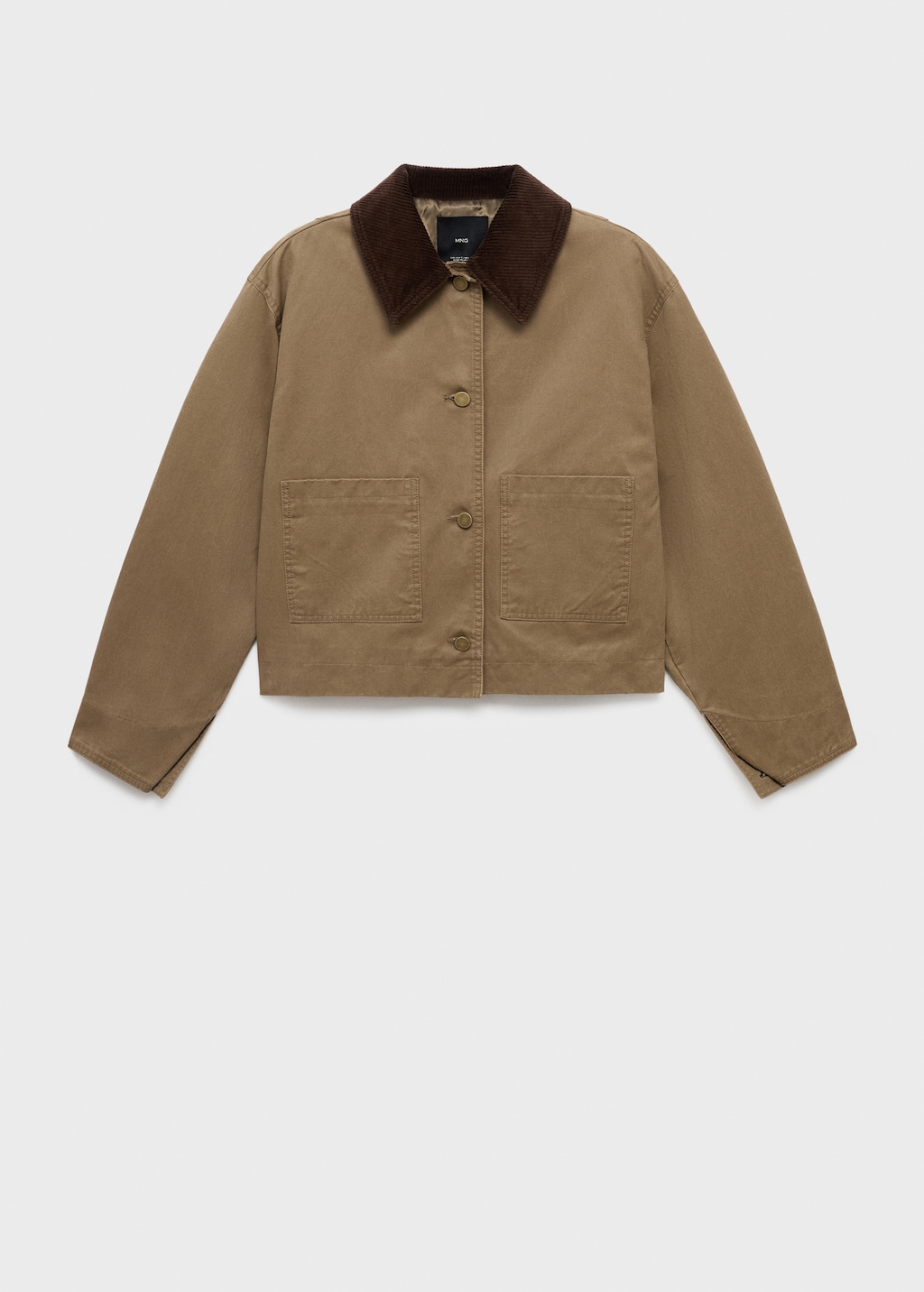 Mango Denim barn jacket with corduroy collar