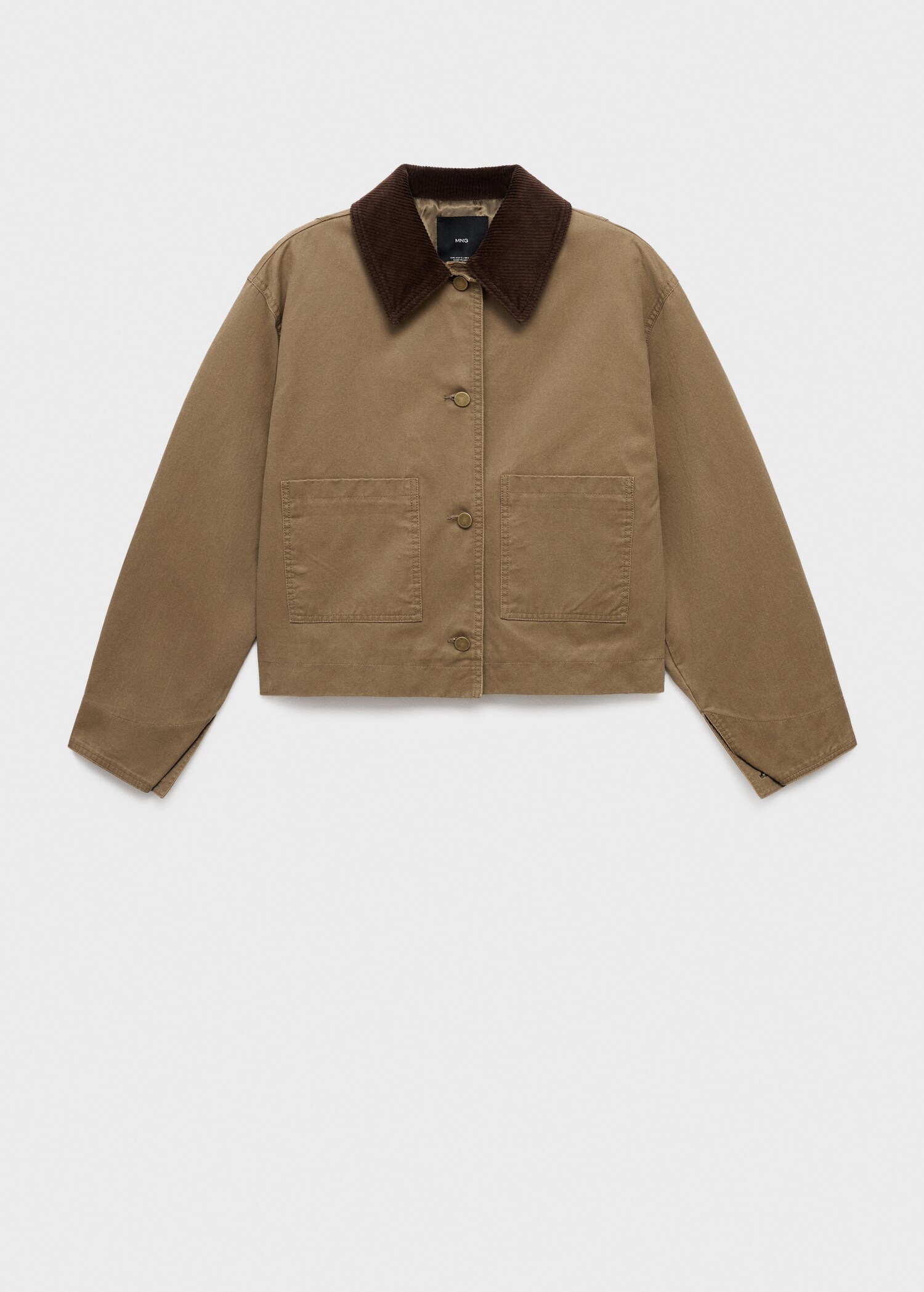 Corduroy collar denim jacket - Article without model