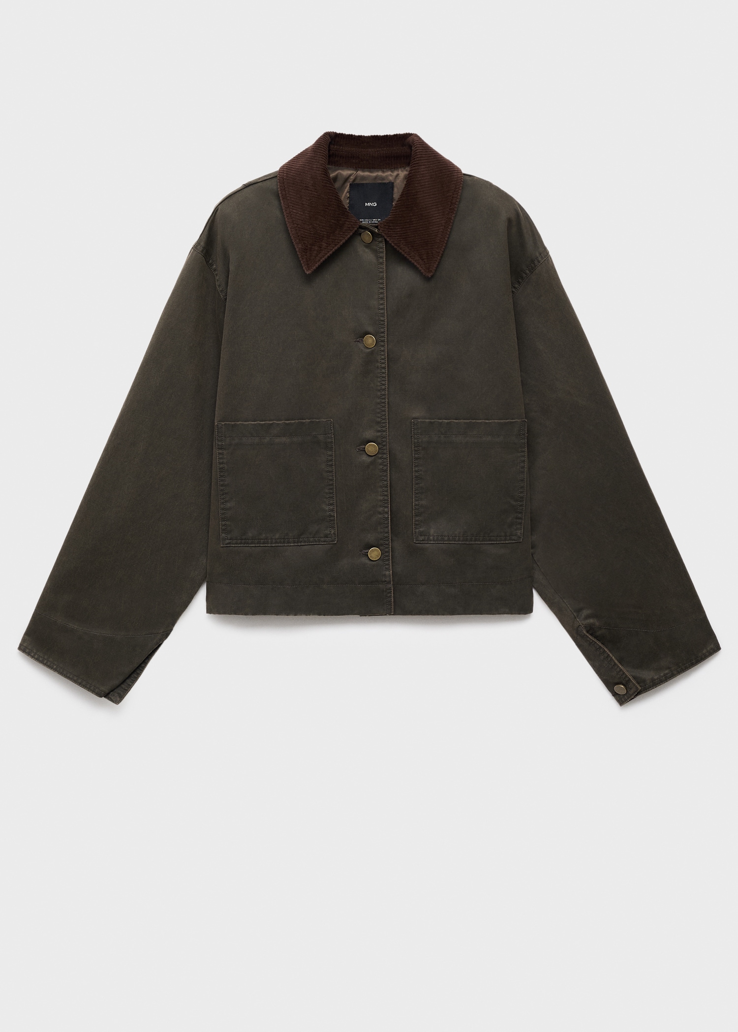 Corduroy collar denim jacket - Article without model