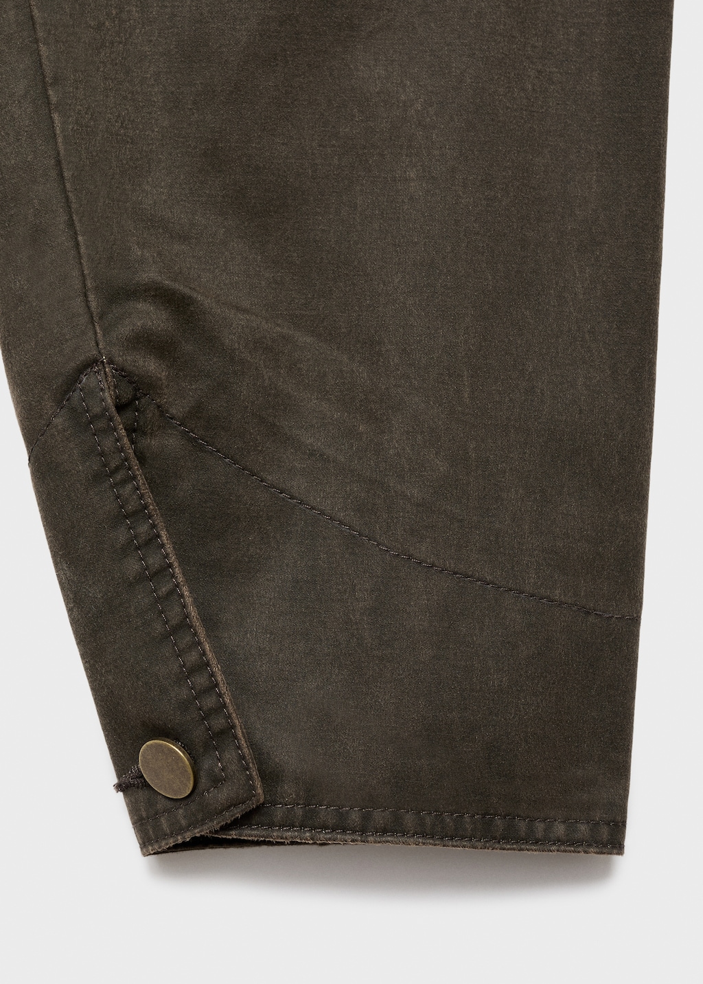 Denim barn jacket with corduroy collar