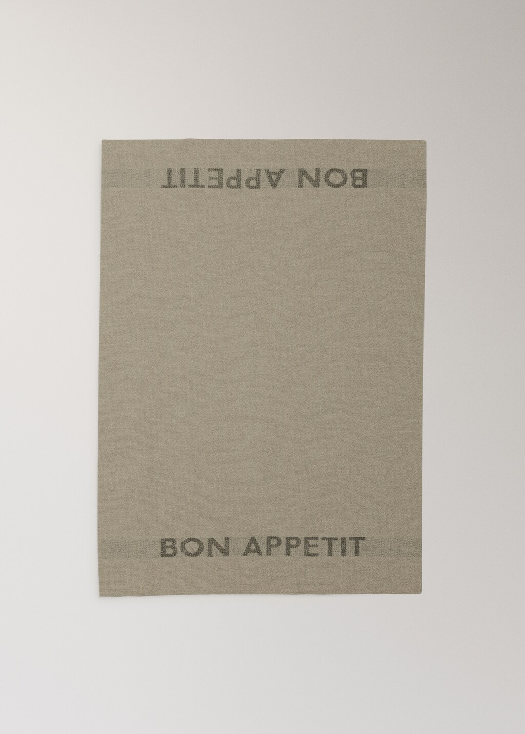 Linen kitchen towel with embroidered details