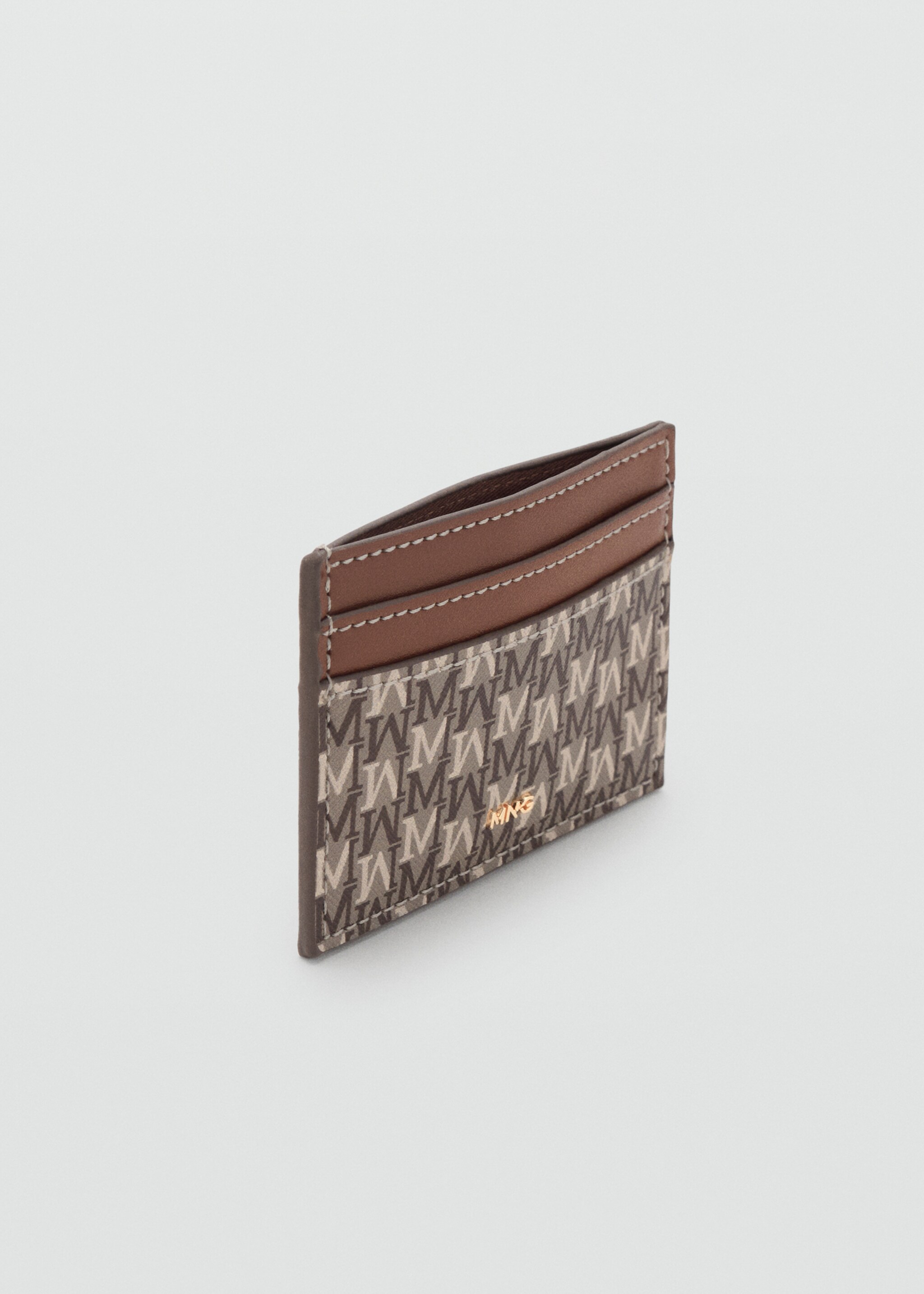Canvas logo card holder - Средна равнина, Кожа. Ref: 17084128-00.