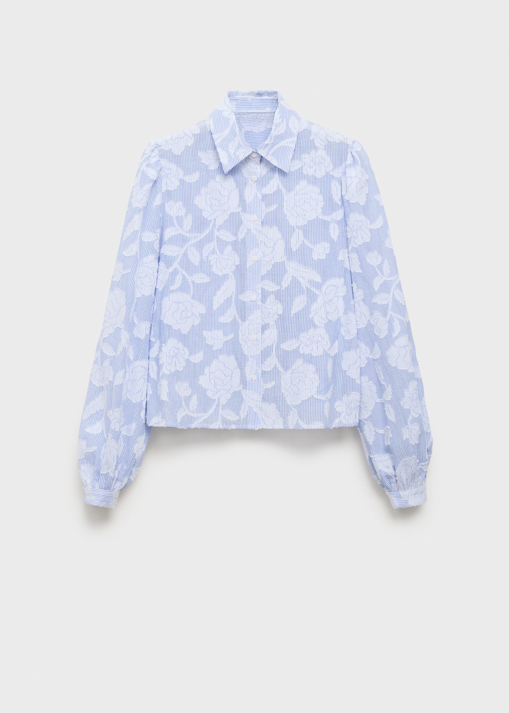 Striped shirt with embroidered details - Women | MANGO USA