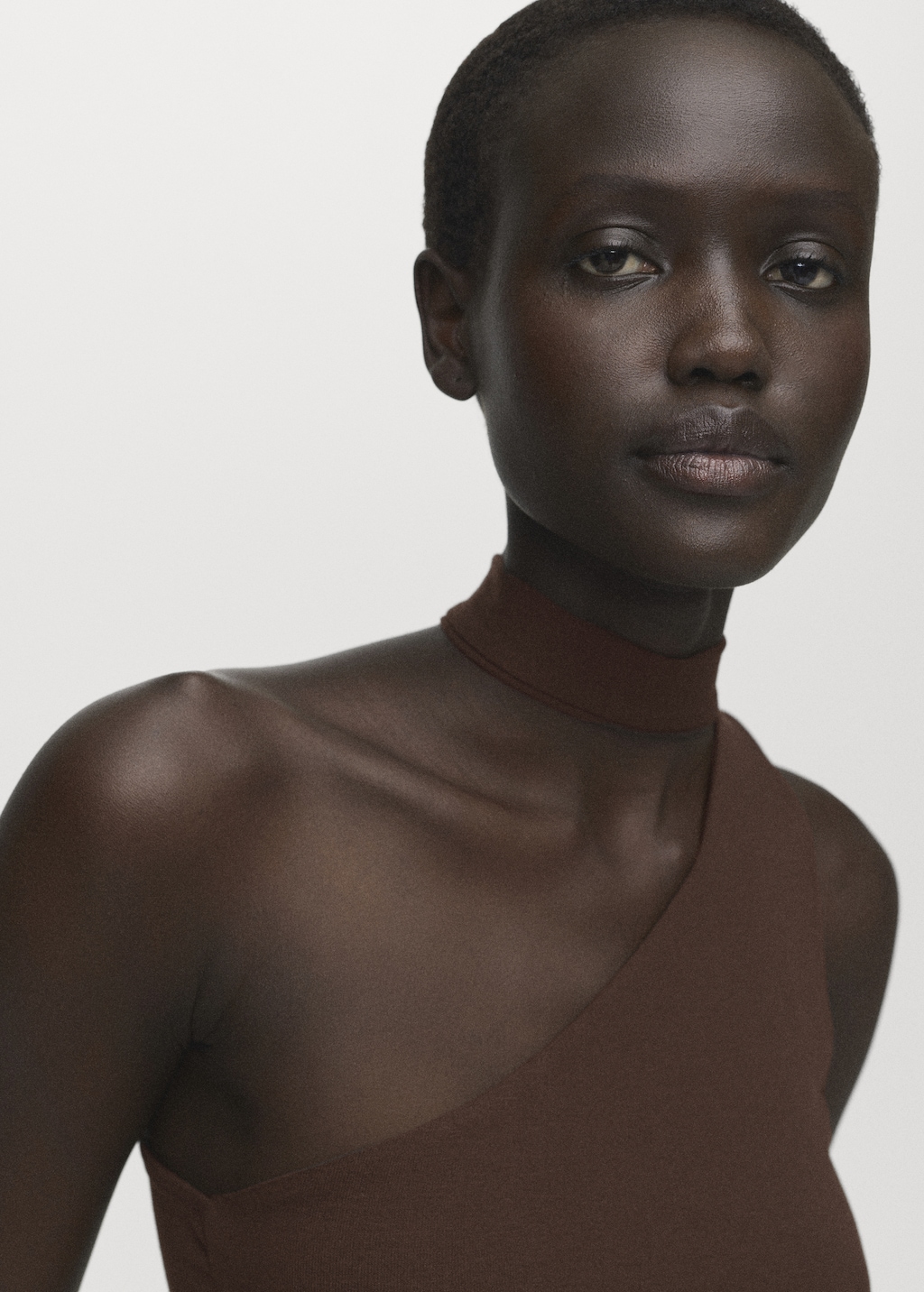 Asymmetrical foulard top