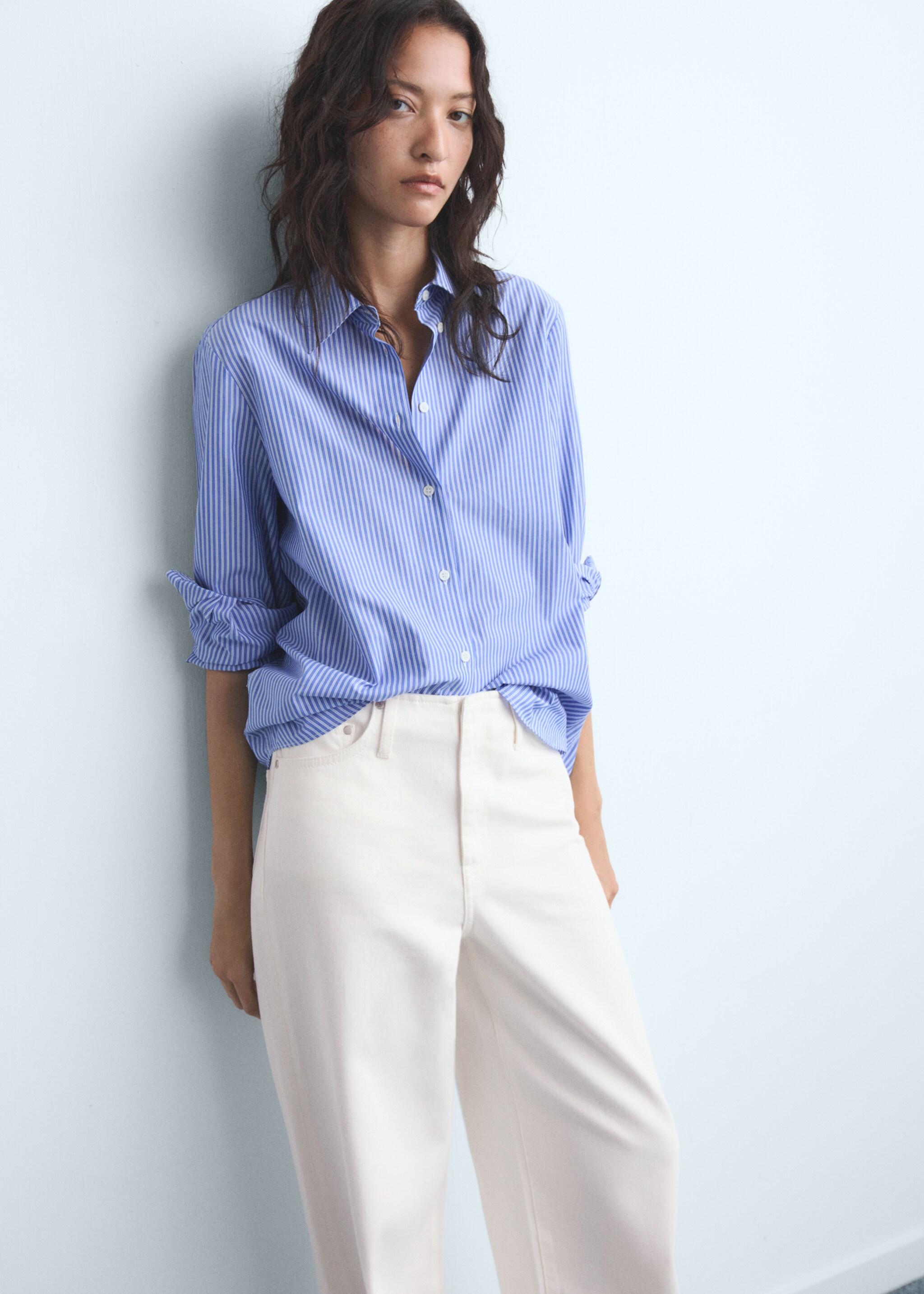 Low-rise wide-leg jeans - Details of the article 1, Off White. Ref: 17084138-00.