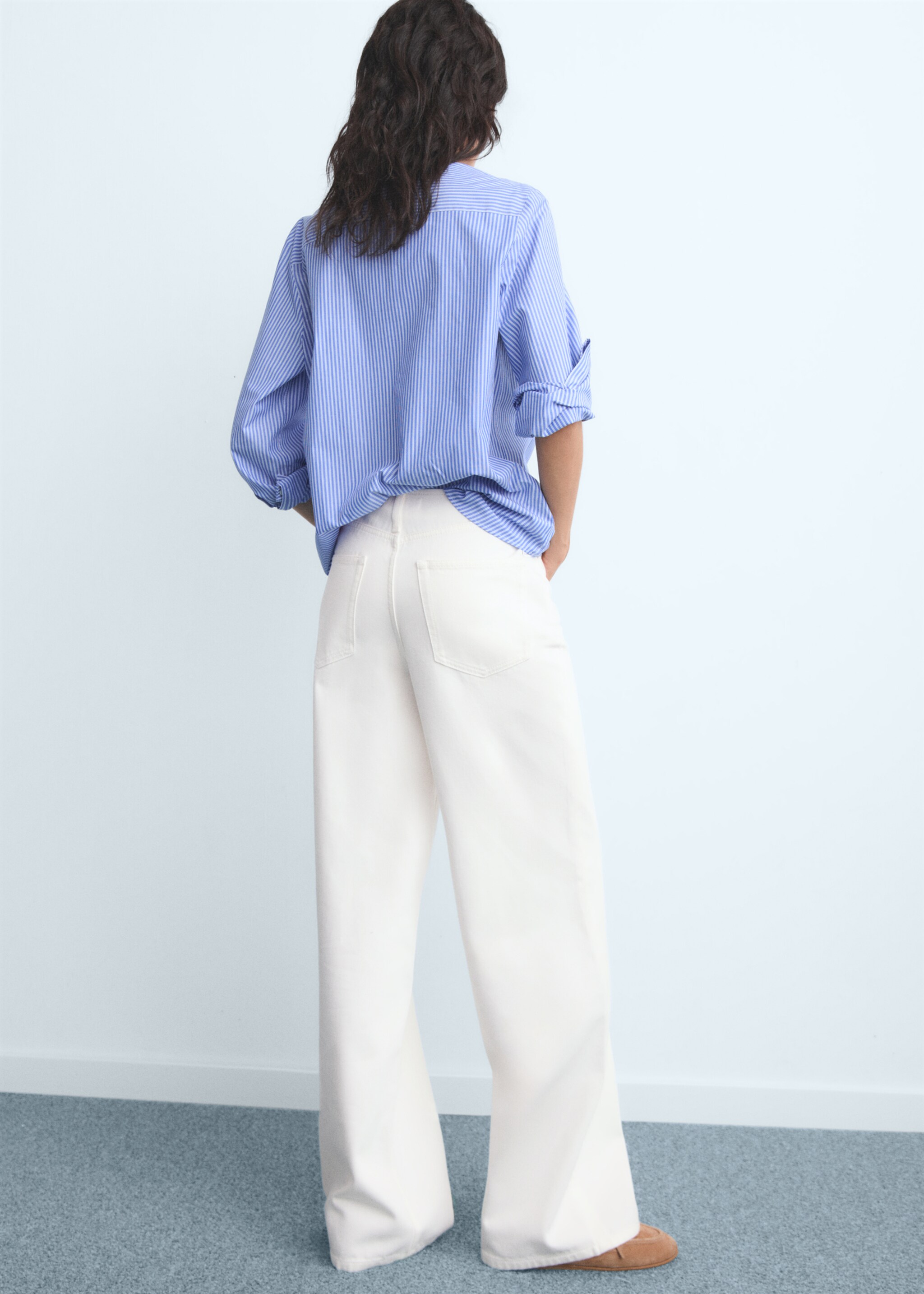 Low-rise wide-leg jeans - Reverse of the article, Off White. Ref: 17084138-00.