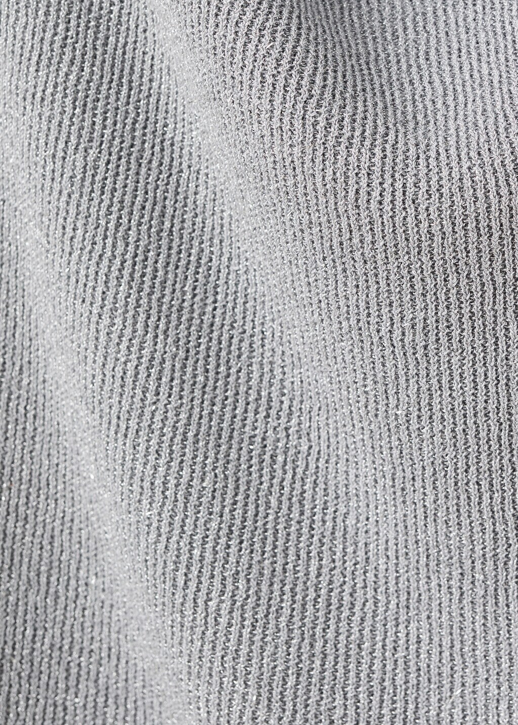 Lurex knitted top with draped neck