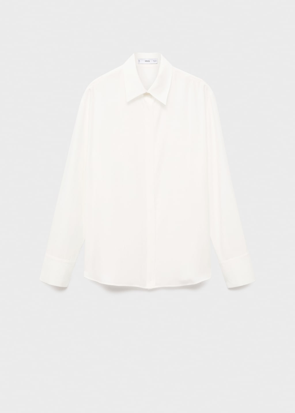 Lyocell shirt with hidden buttons