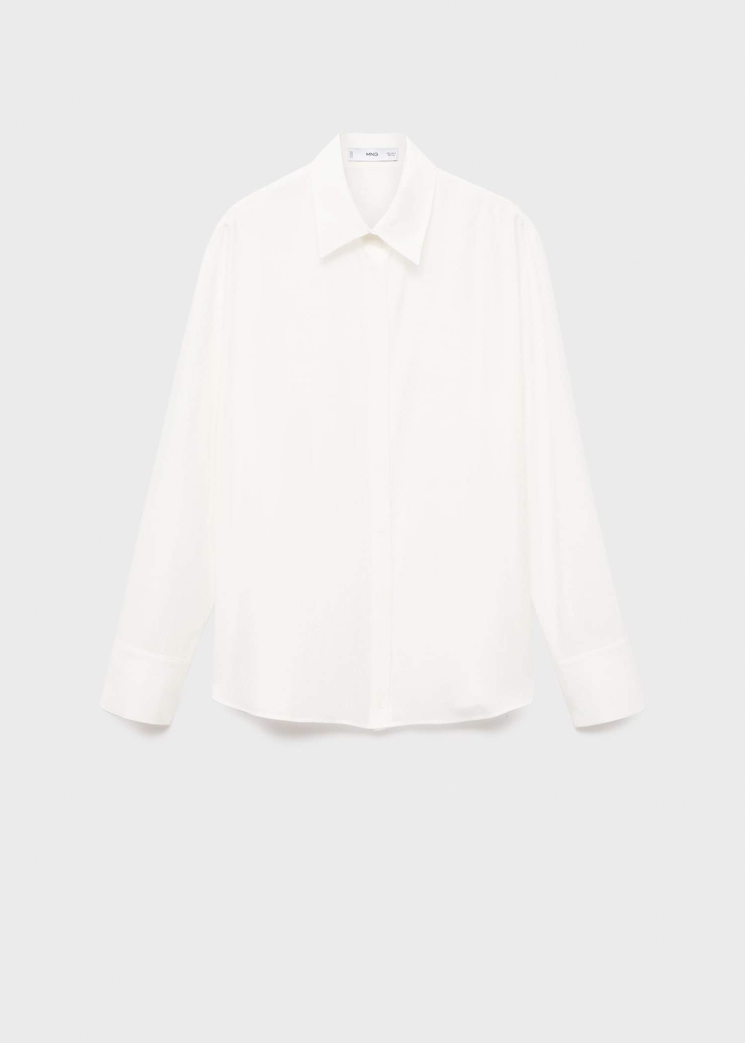 Lyocell shirt with hidden buttons - Article without model