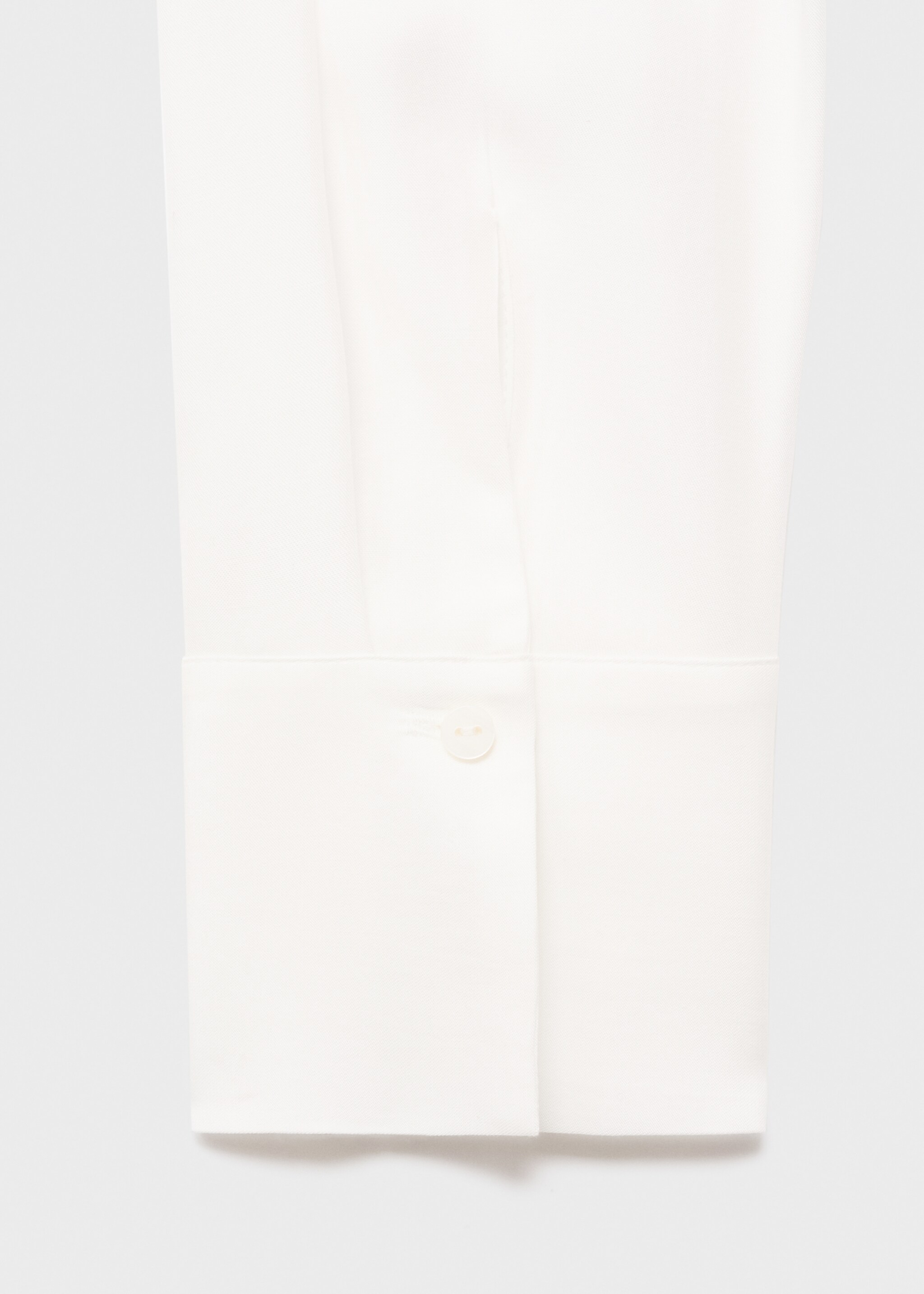 Lyocell shirt with hidden buttons - Details of the article 0, Off White. Ref: 17084140-00.