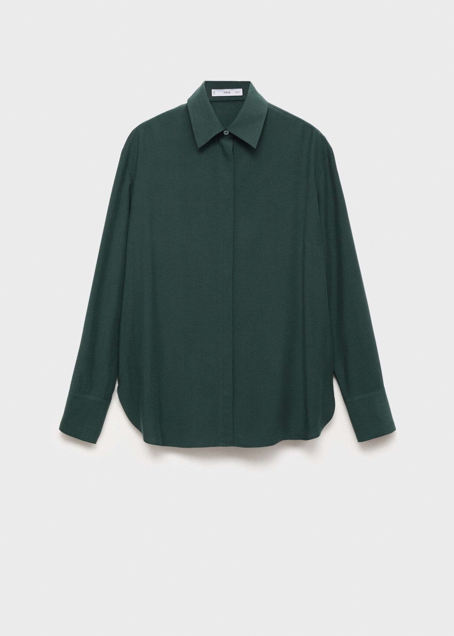 Lyocell shirt with hidden buttons - Article without model