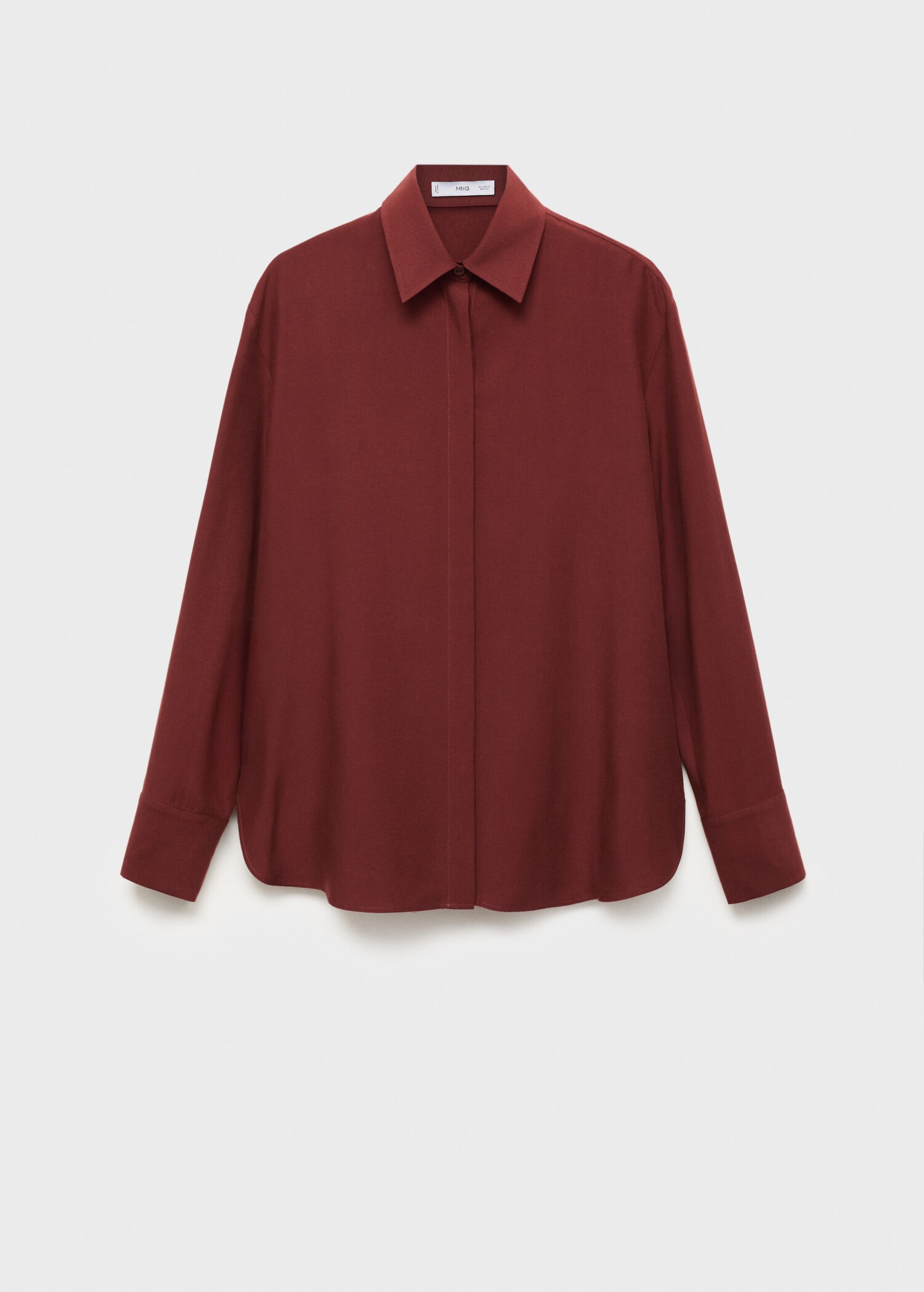 Lyocell shirt with hidden buttons - Article without model