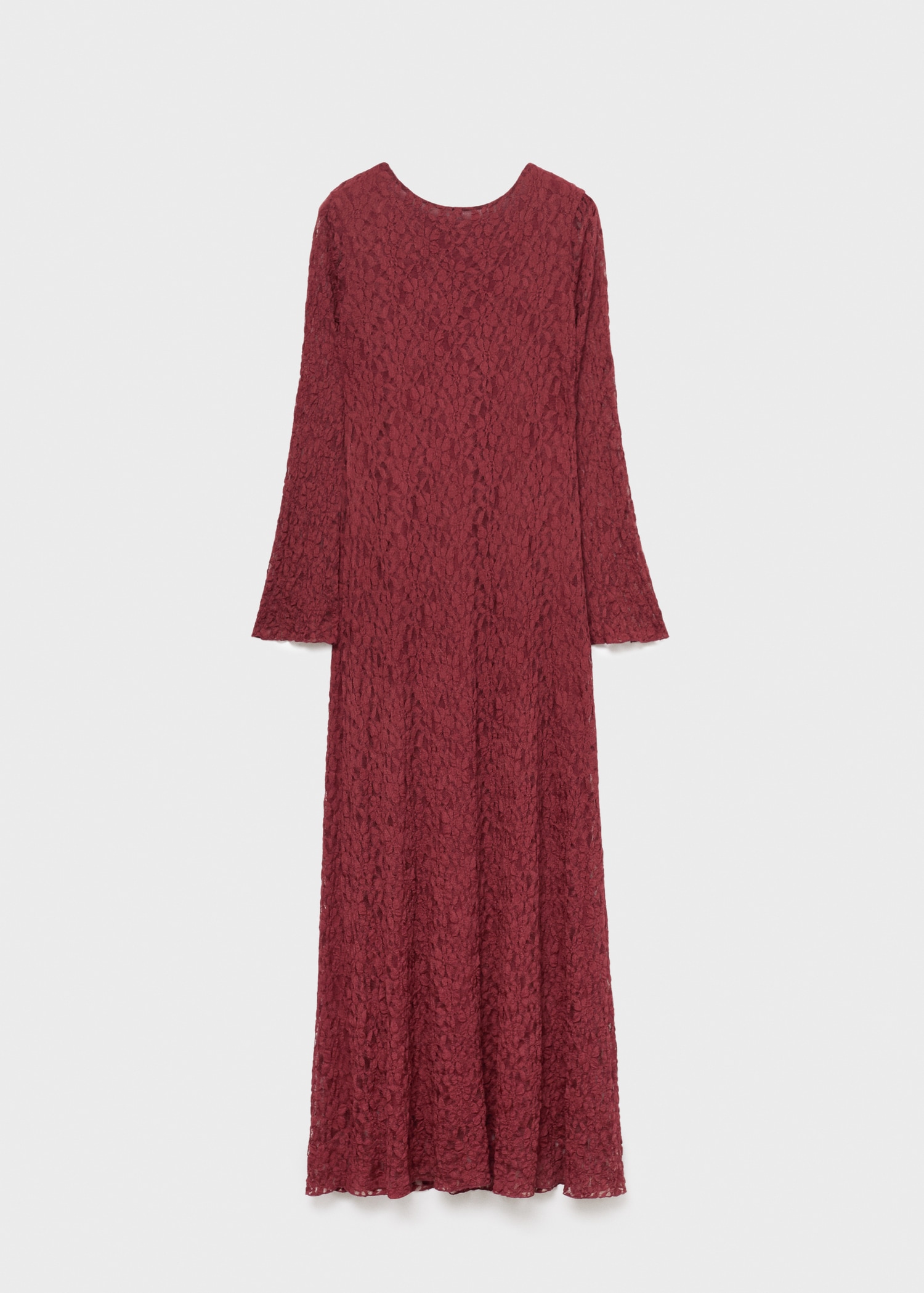 Lace dress with bell sleeves Women MANGO Chad1
